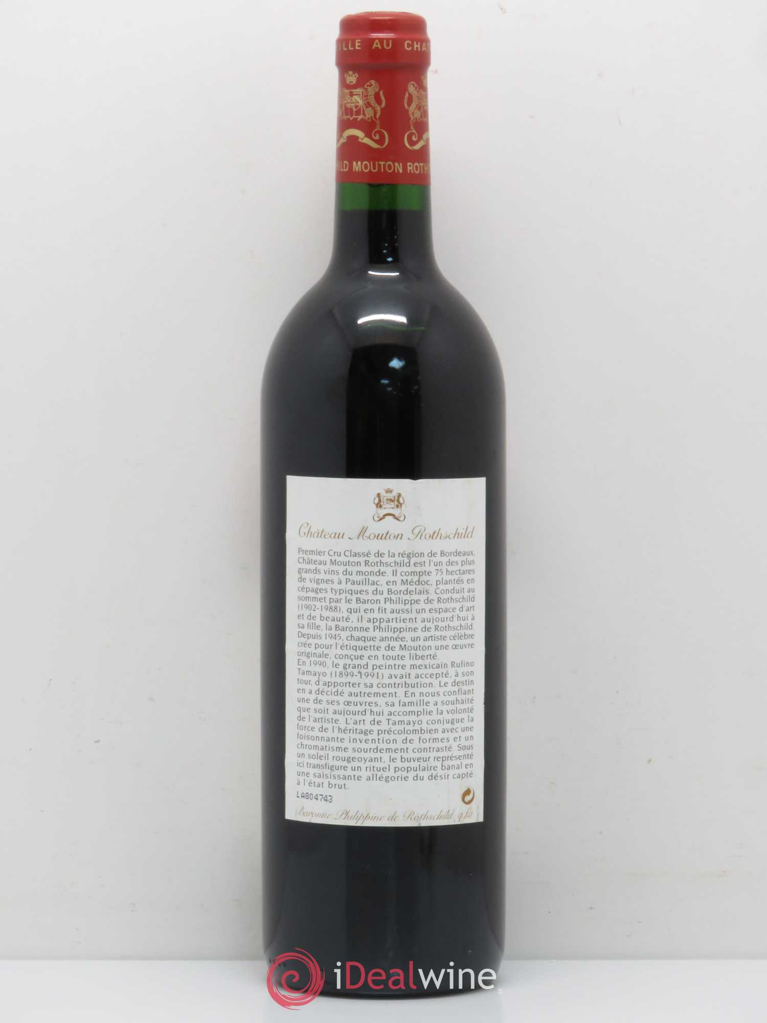 Château Mouton Rothschild 1er Grand Cru Classé 1998 - Lot de 1 bouteille - 1