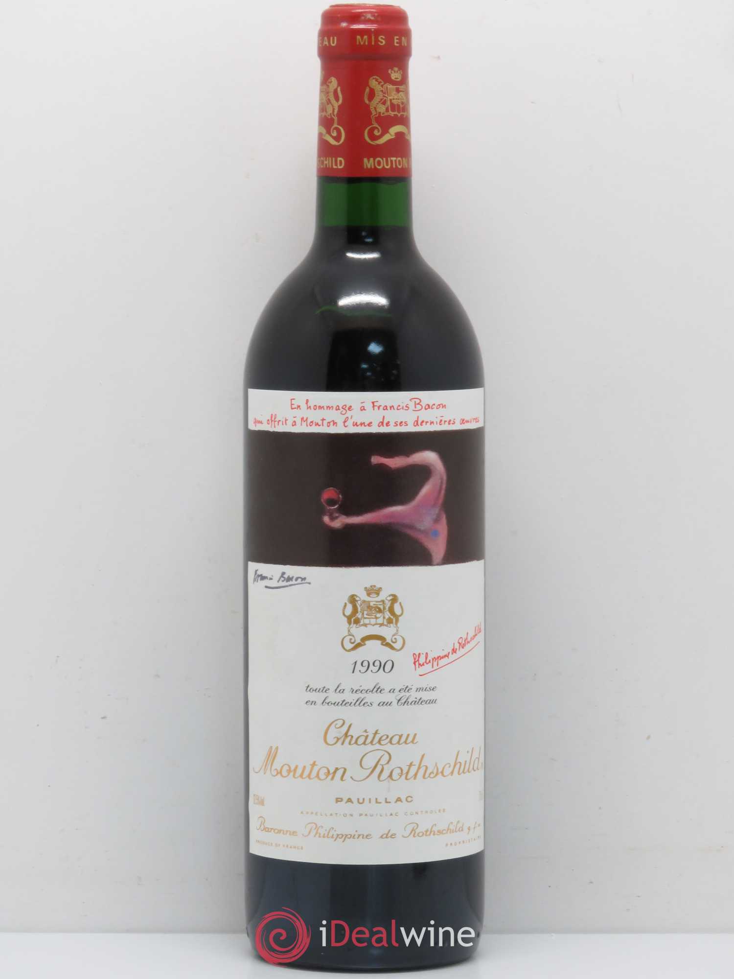 Château Mouton Rothschild 1er Grand Cru Classé 1990 - Lot de 1 bouteille - 0