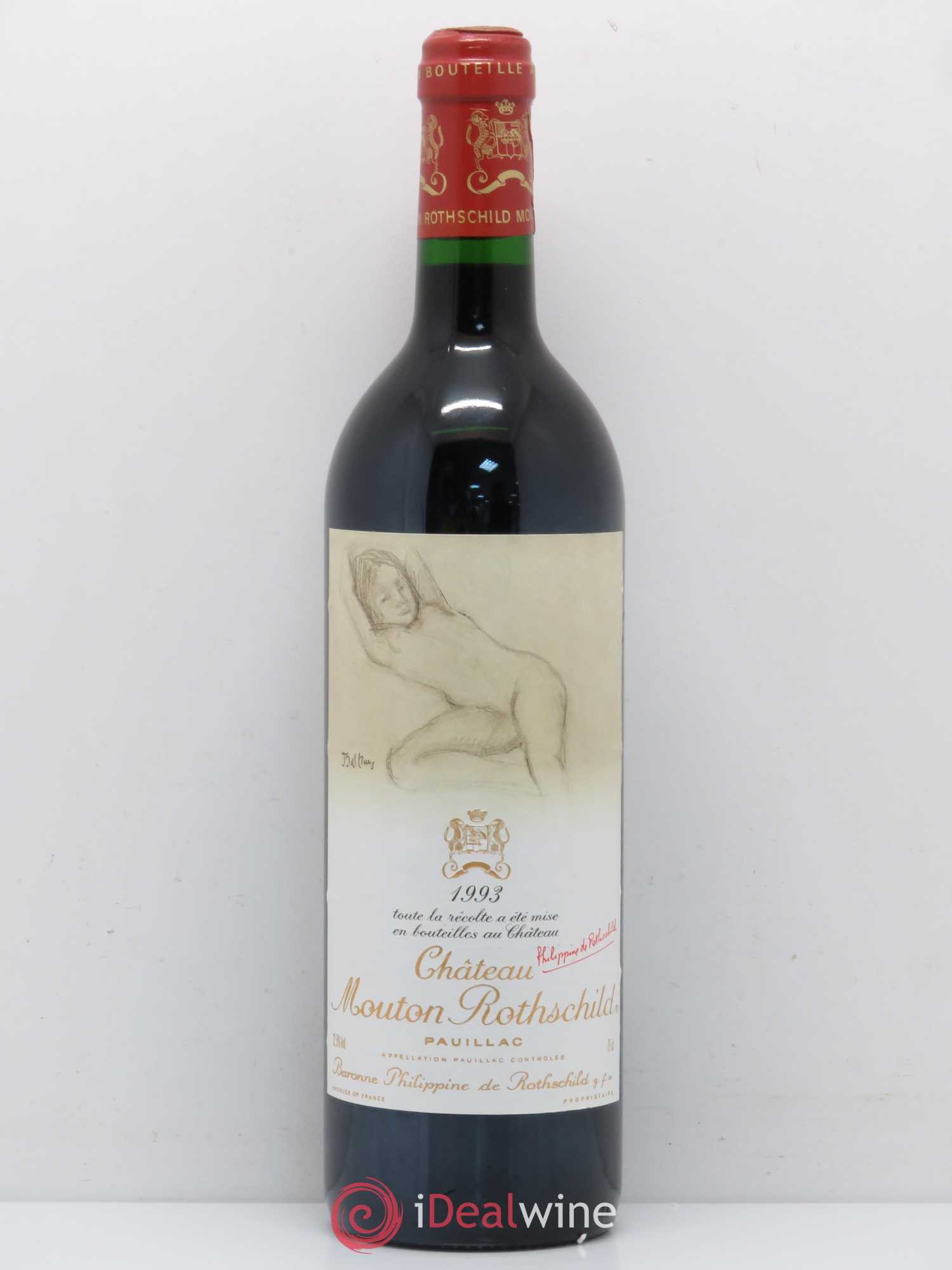 Château Mouton Rothschild 1er Grand Cru Classé 1993 - Lot de 1 bouteille - 0