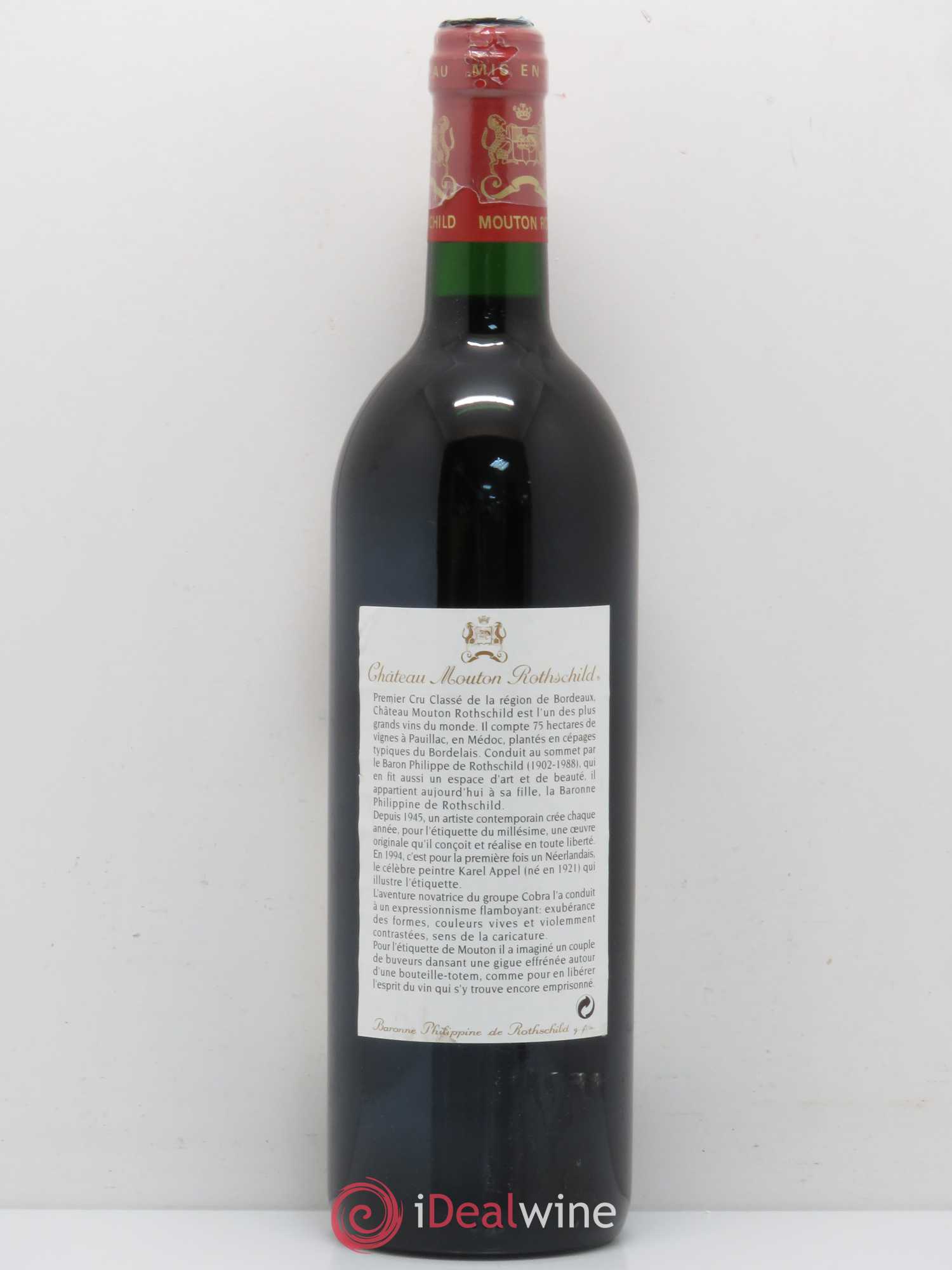 Château Mouton Rothschild 1er Grand Cru Classé 1994 - Lot de 1 bouteille - 1
