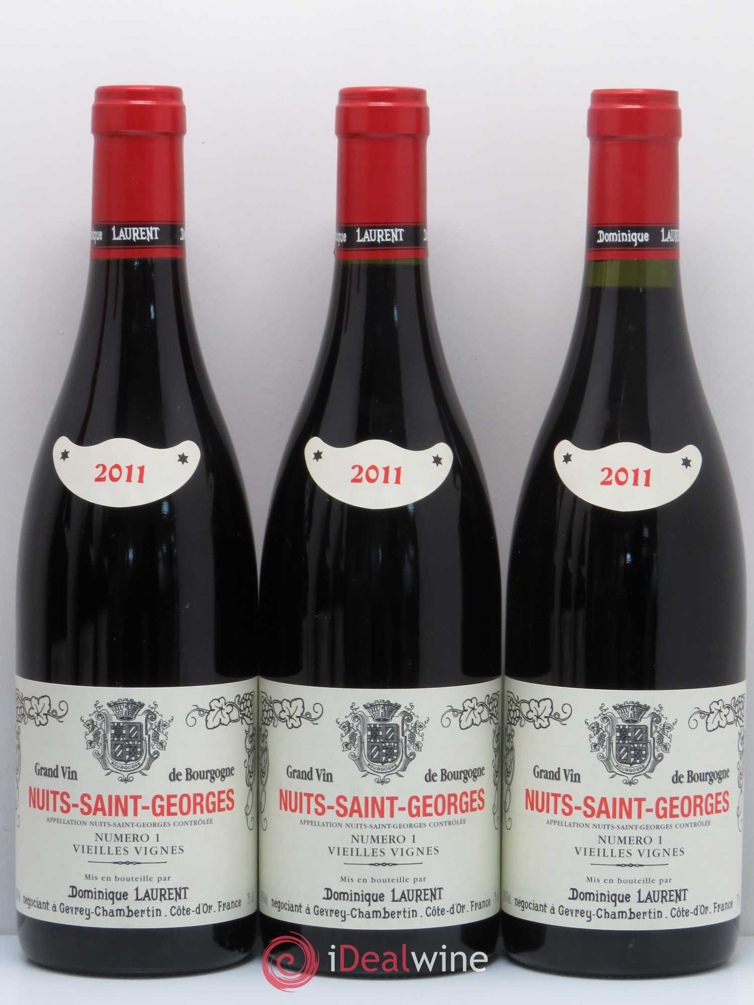 Nuits-Saint-Georges 1er Cru Cuvee N°1 Vieilles Vignes Dominique Laurent 2011 - Lot of 6 bottles - 1