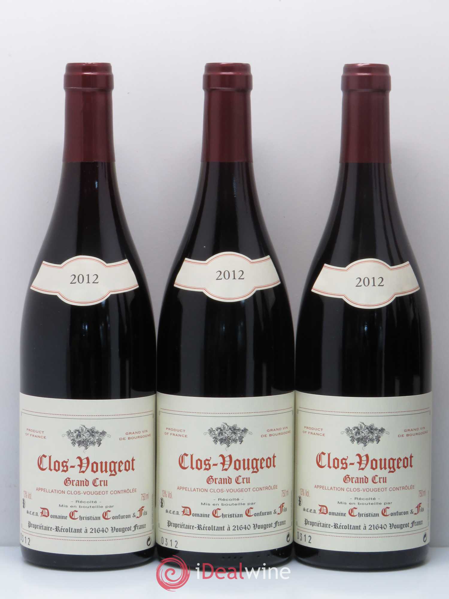 Clos de Vougeot Grand Cru Christian Confuron 2012 - Lot de 6 bouteilles - 1