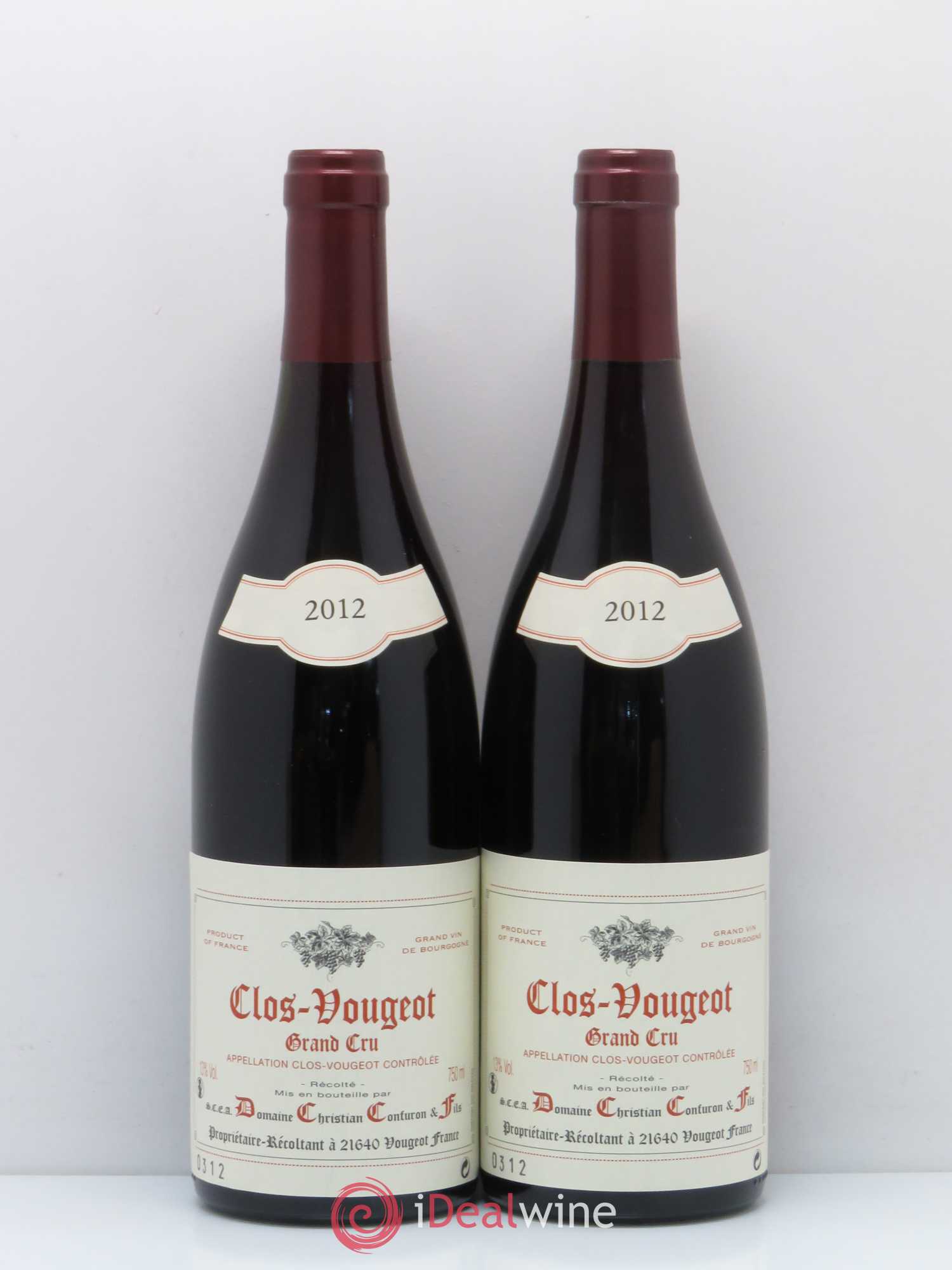 Clos de Vougeot Grand Cru Christian Confuron 2012 - Lot de 2 bouteilles - 0