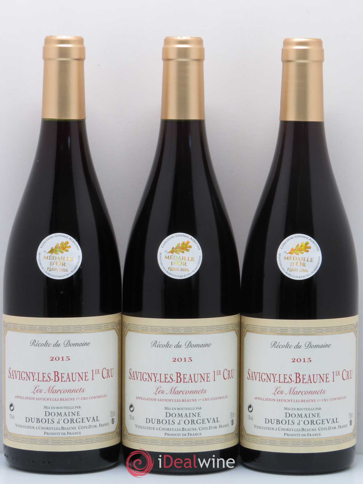 Savigny-lès-Beaune 1er Cru Marconnets Domaine Dubois d'Orgeval 2013 - Posten von 6 Flaschen - 2