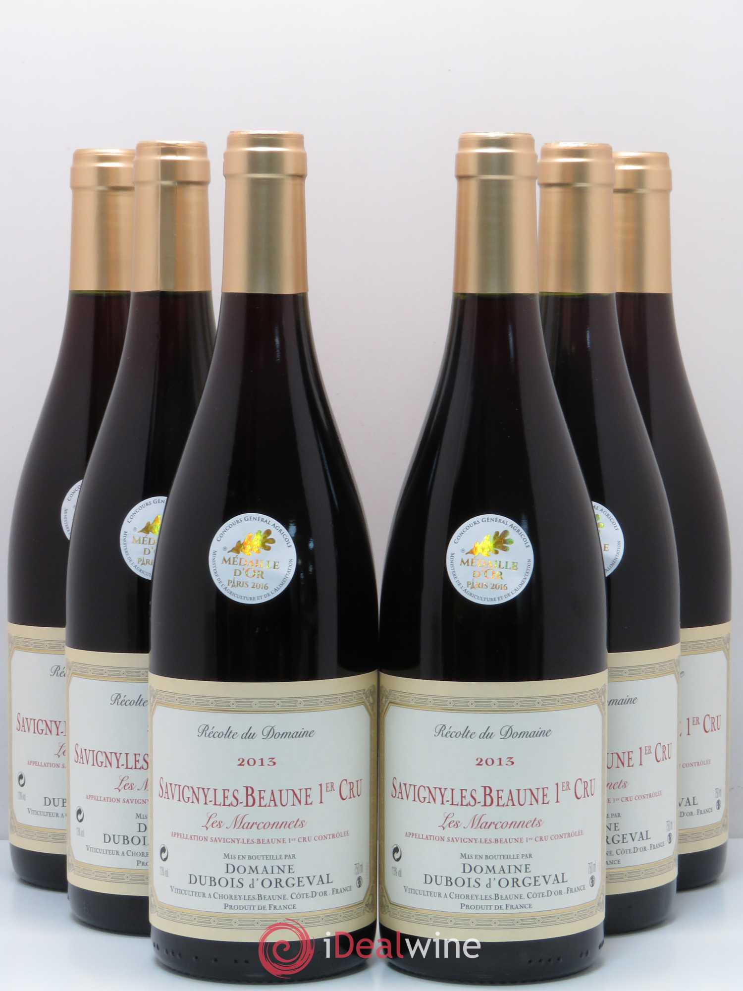Savigny-lès-Beaune 1er Cru Marconnets Domaine Dubois d'Orgeval 2013 - Posten von 6 Flaschen - 0