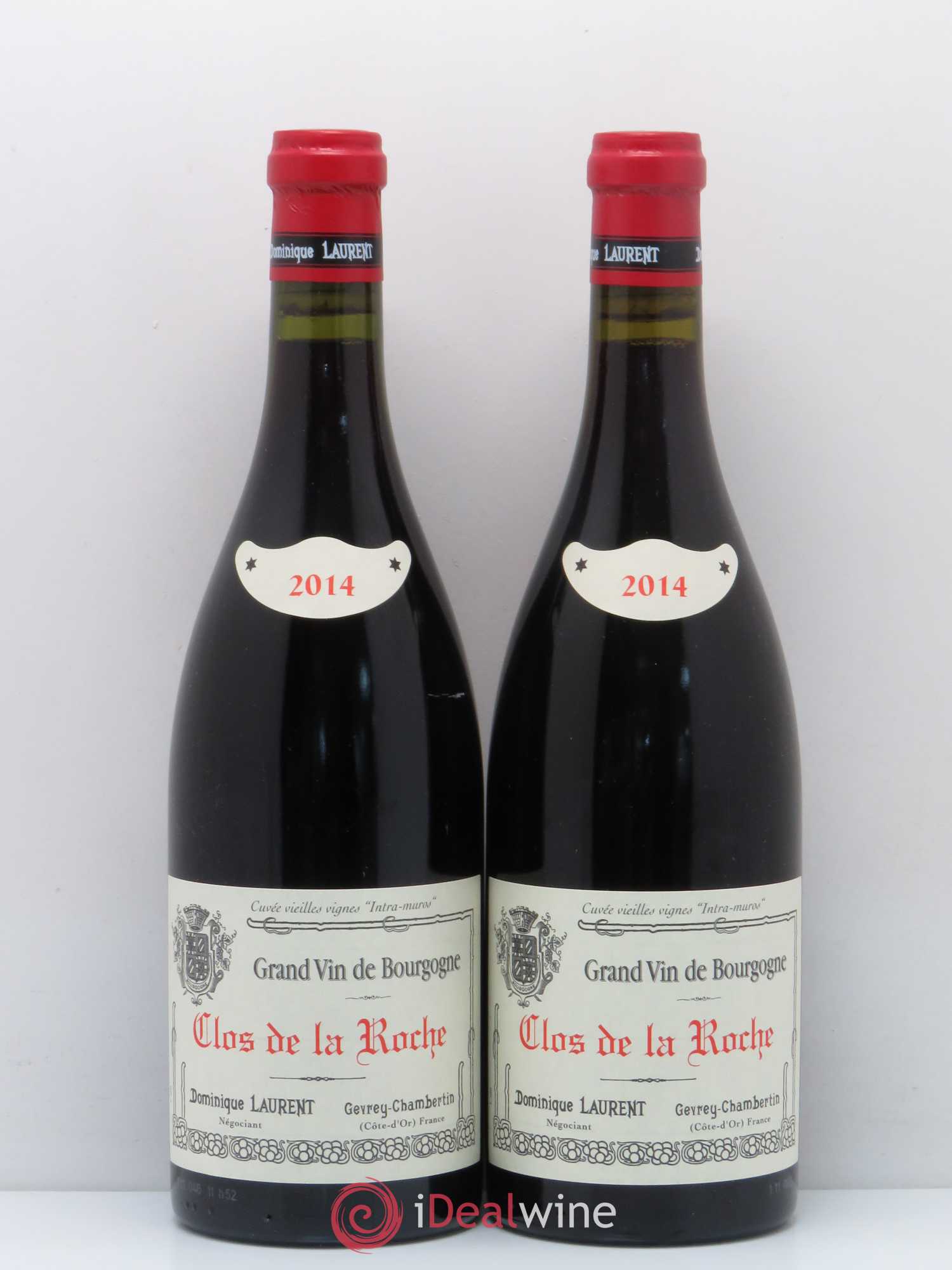 Clos de la Roche Grand Cru Vieilles vignes Intra-muros Dominique Laurent 2014 - Lot de 2 bouteilles - 0