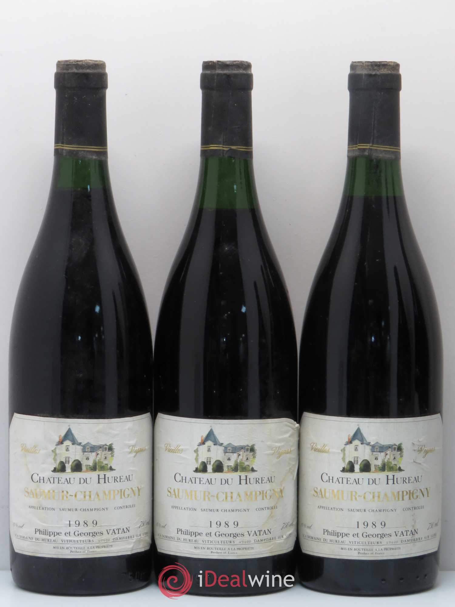 Saumur-Champigny Vieilles vignes Château Hureau 1989 - Posten von 5 Flaschen - 1