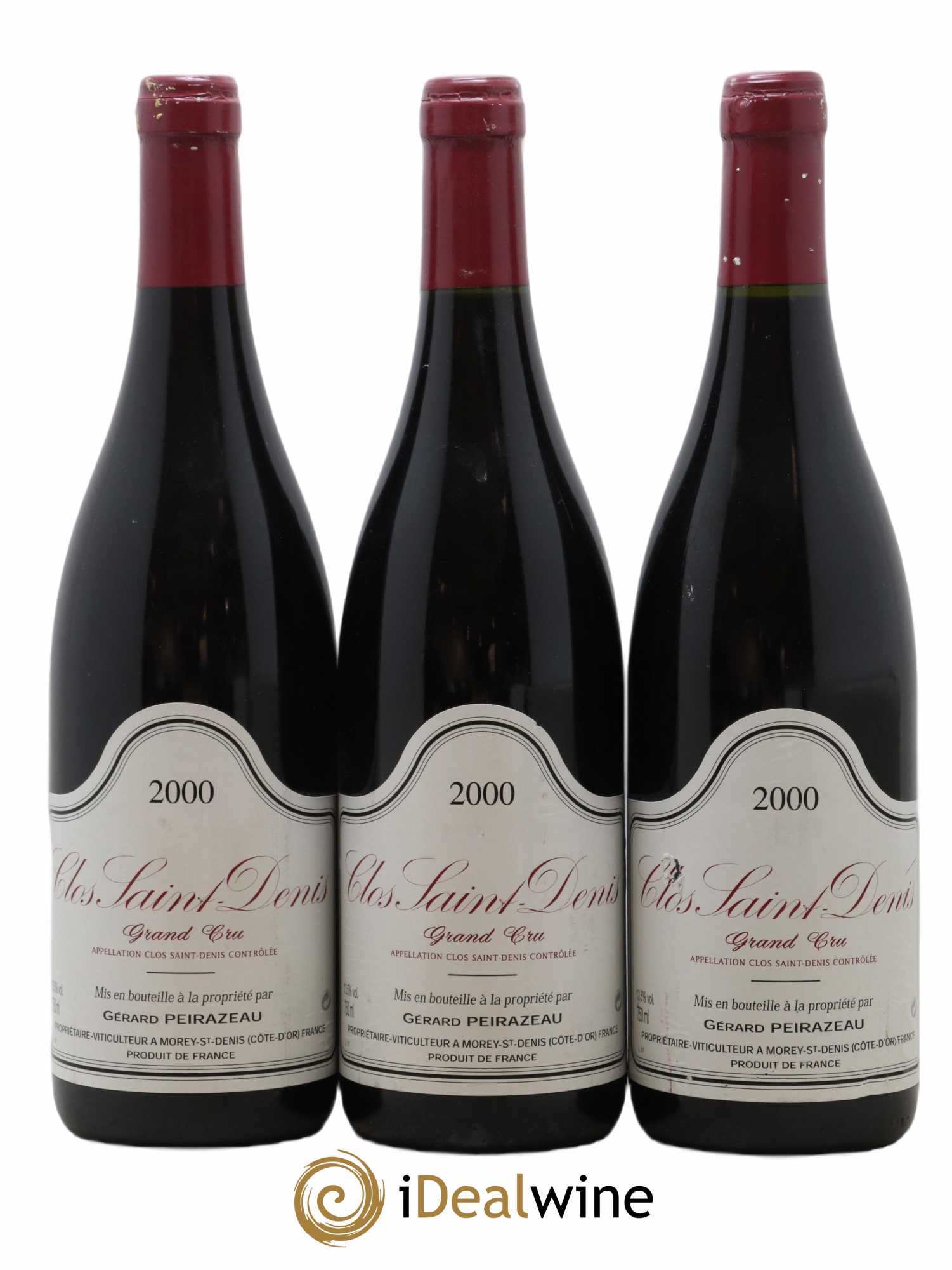 Clos Saint-Denis Grand Cru Peirazeau (Domaine) 2000 - Lot de 3 bouteilles - 0