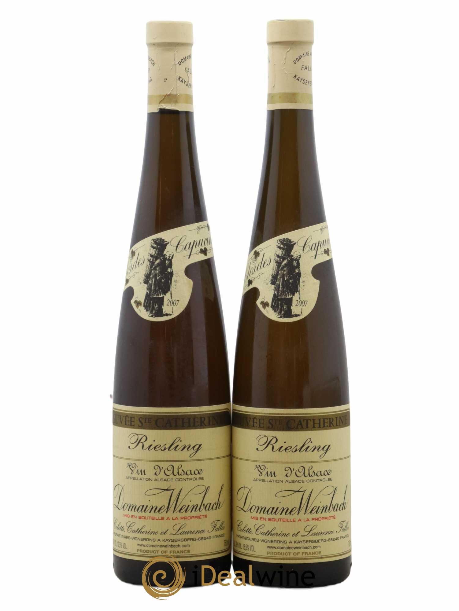Alsace Riesling Cuvée Sainte-Catherine Weinbach (Domaine) 2007 - Lot de 2 bouteilles - 0