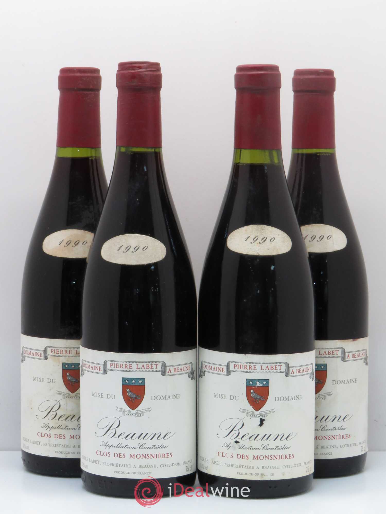 Beaune Clos des Mosnières Pierre Labet 1990 - Lotto di 4 bottiglie - 0