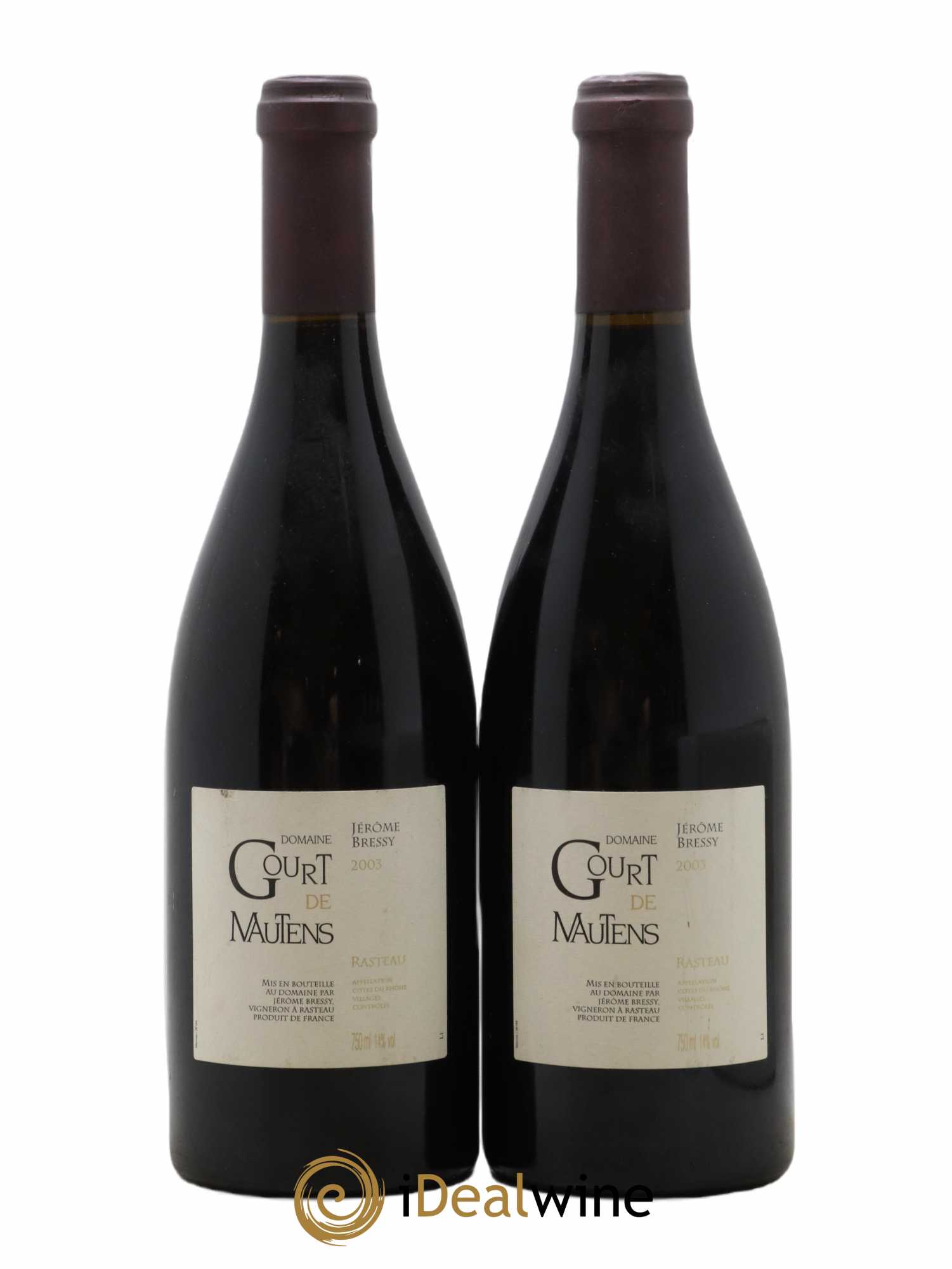 Rasteau Domaine Gourt de Mautens - Jérôme Bressy 2003 - Lot de 2 bouteilles - 0