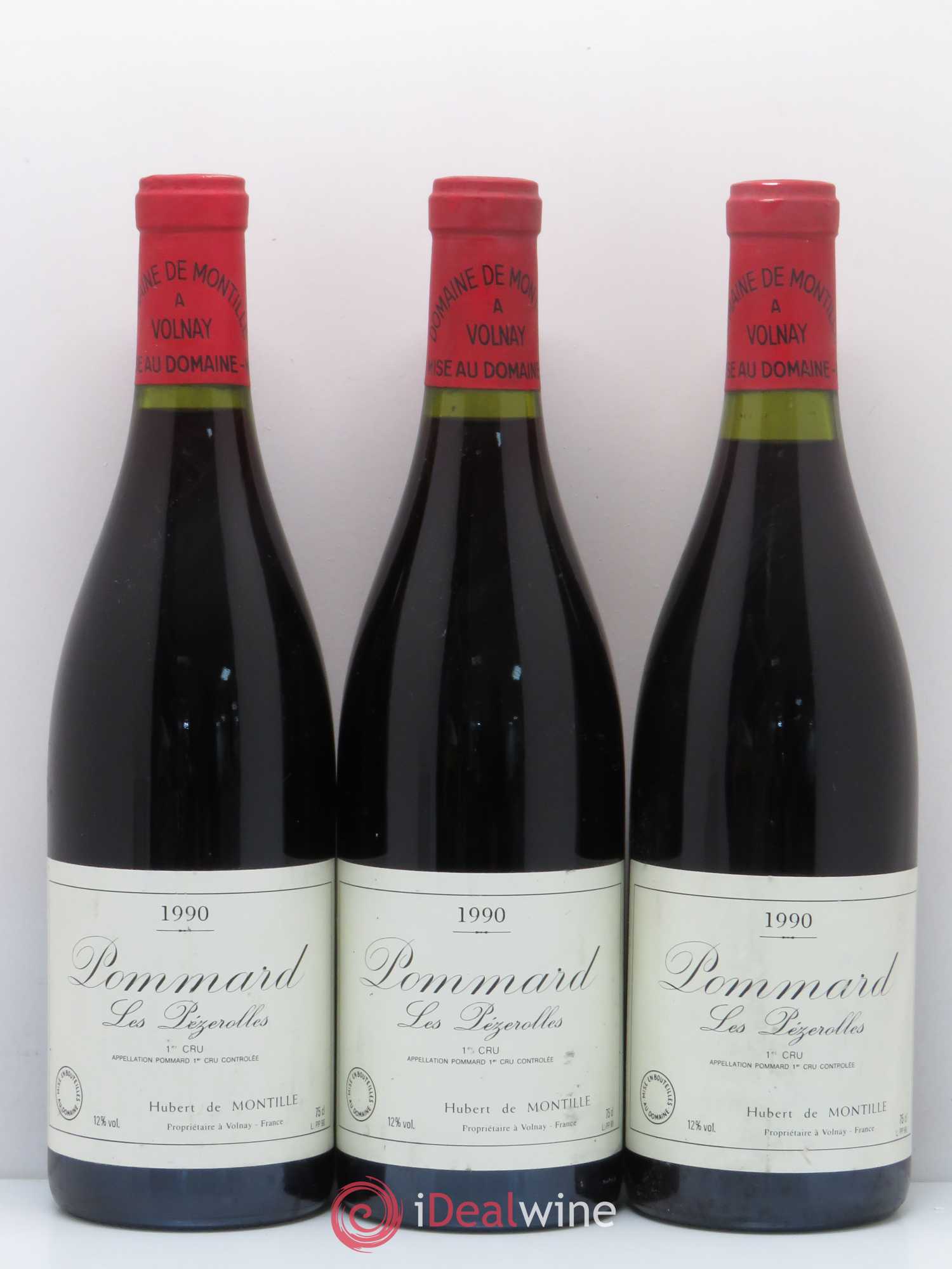 Pommard 1er Cru Les Pézerolles De Montille (Domaine) 1990 - Lot de 3 bouteilles - 0