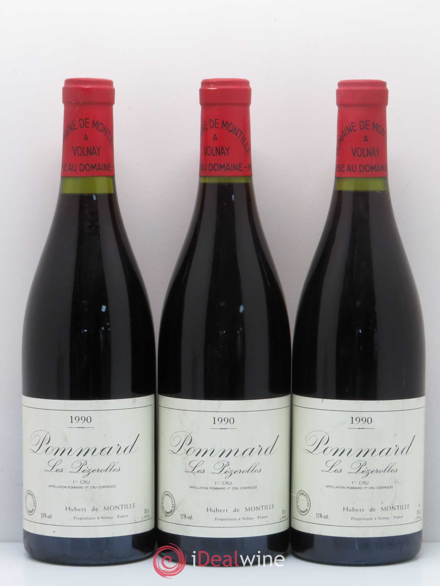 Pommard 1er Cru Les Pézerolles De Montille (Domaine) 1990 - Lot de 3 bouteilles - 0