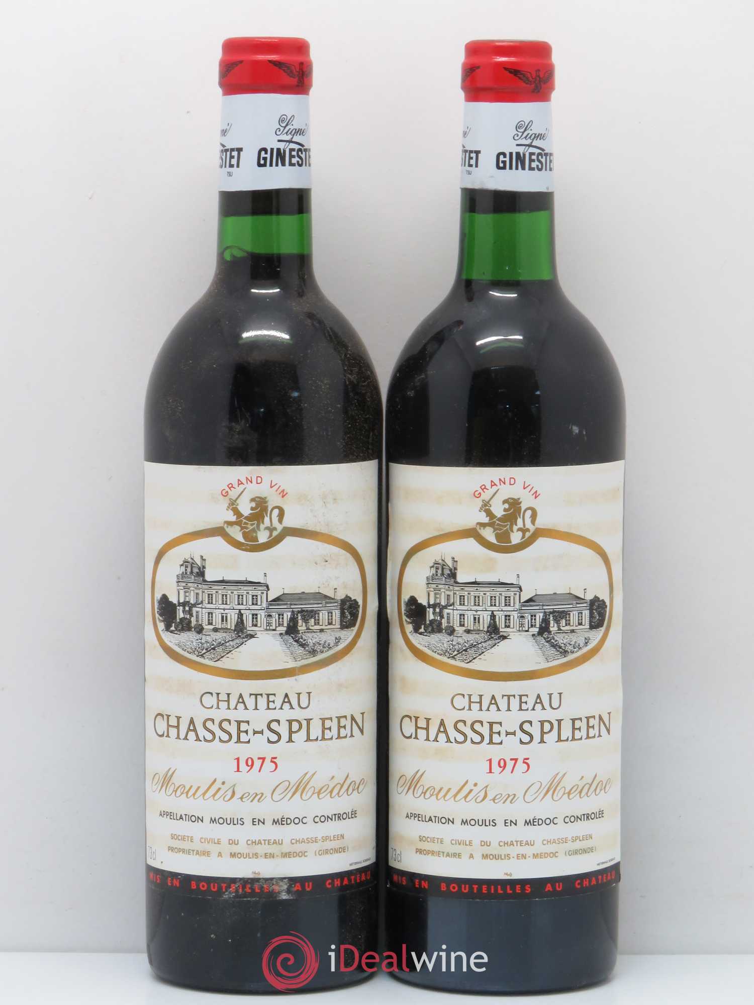 Château Chasse Spleen 1975 - Lot de 2 bouteilles - 0