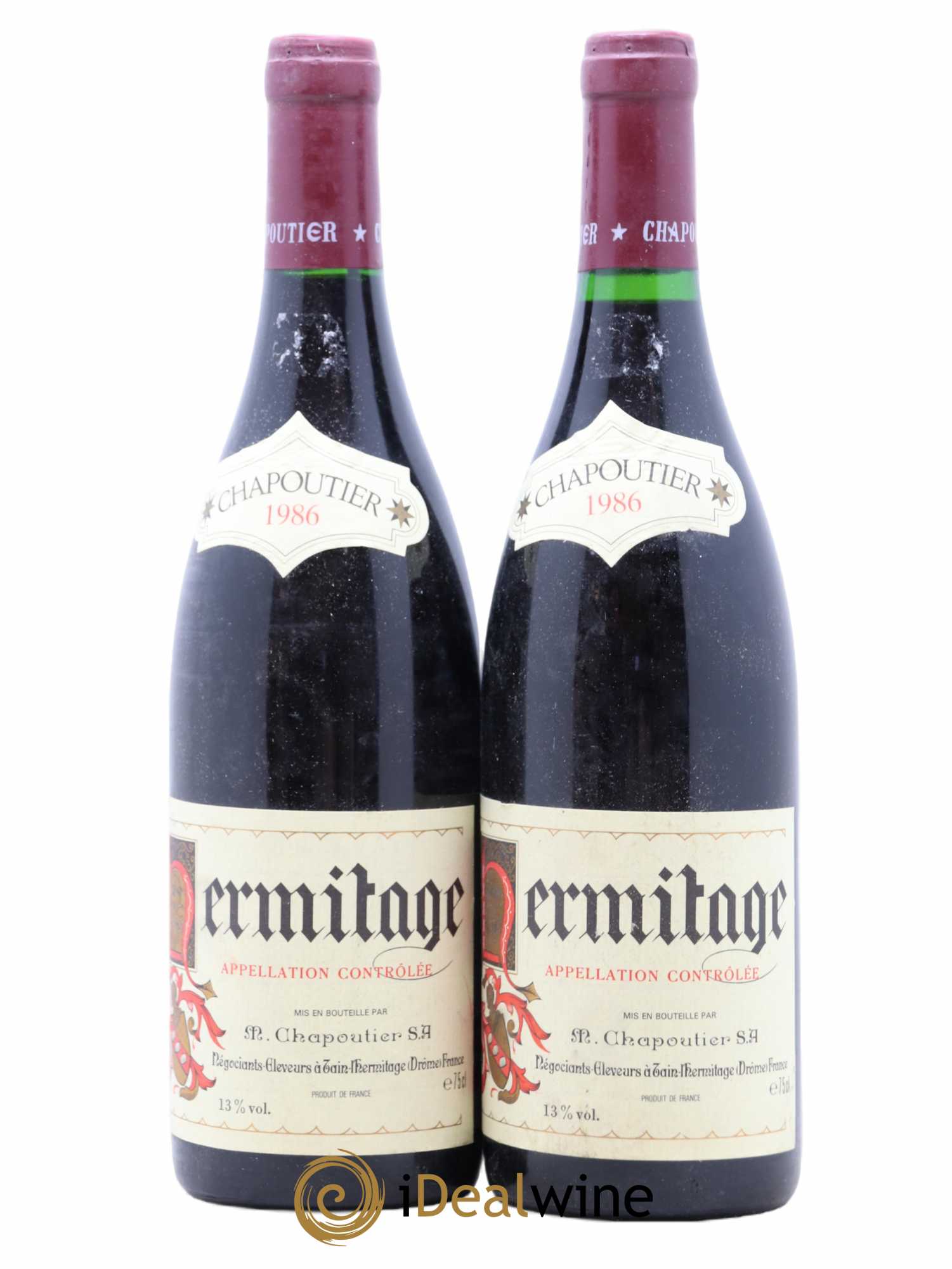 Hermitage Chapoutier 1986 - Lot de 2 bouteilles - 0