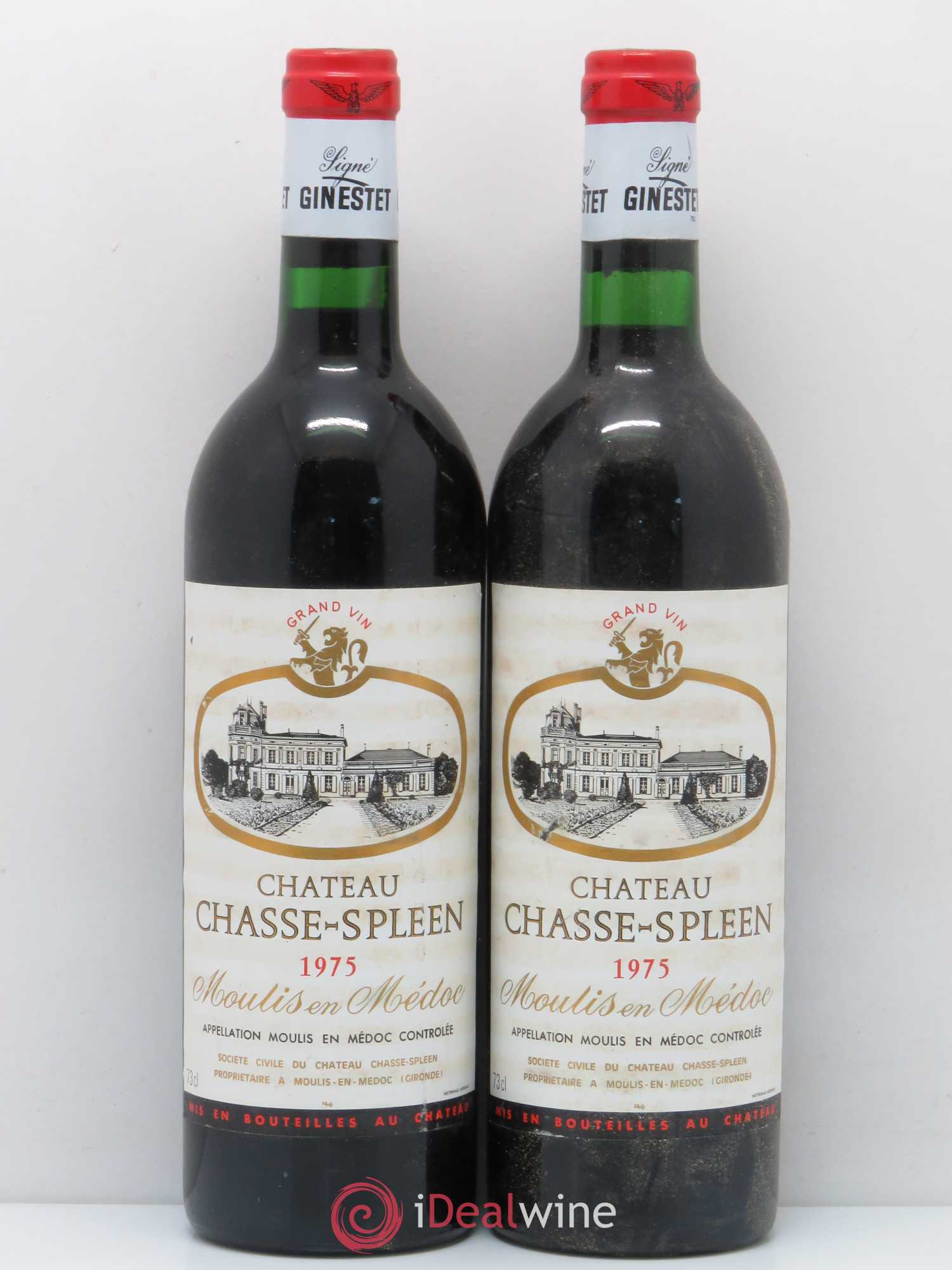 Château Chasse Spleen 1975 - Lot de 2 bouteilles - 0