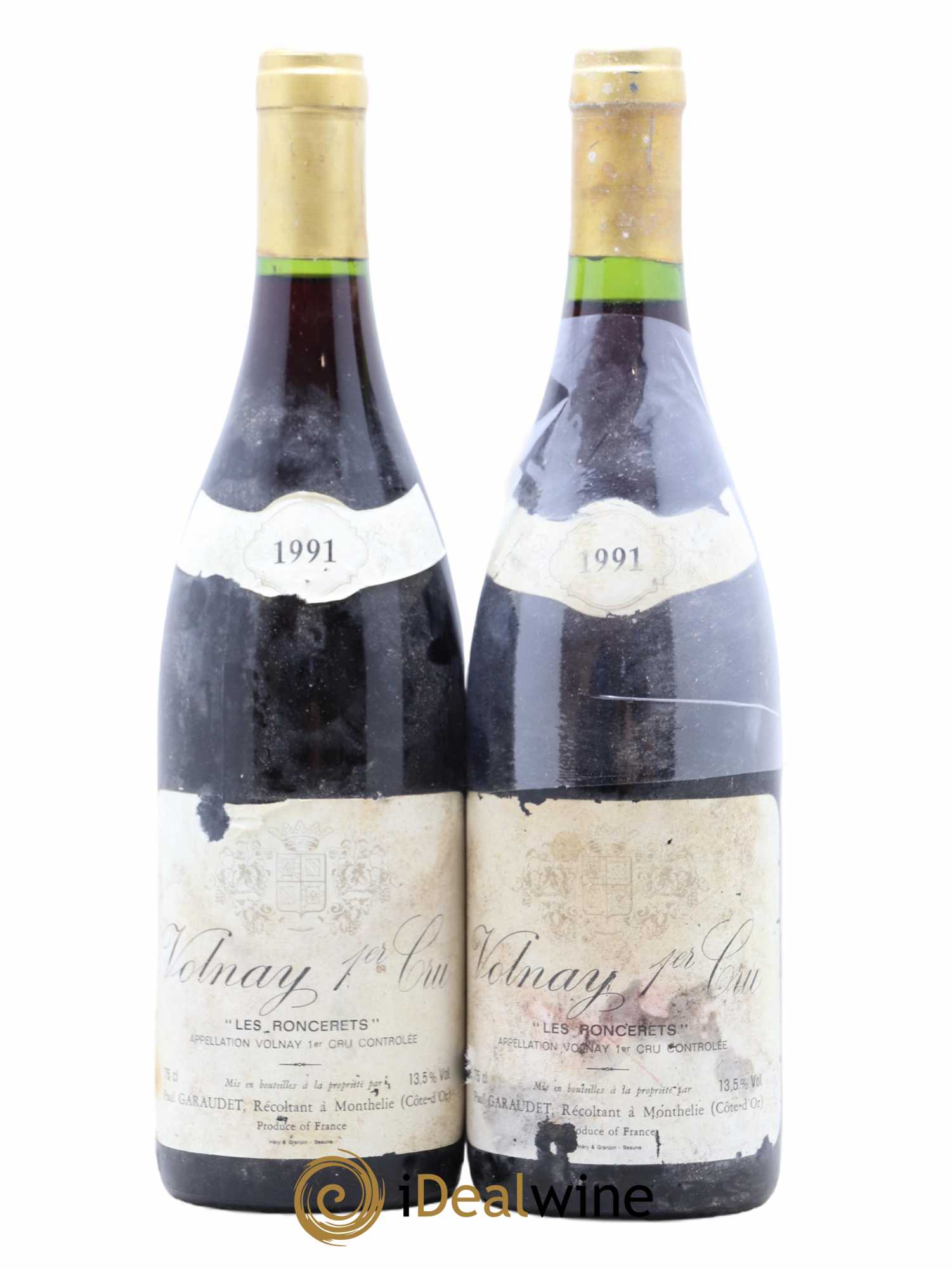 Volnay 1er Cru Les Roncerets Garaudet 1991 - Posten von 2 Flaschen - 0