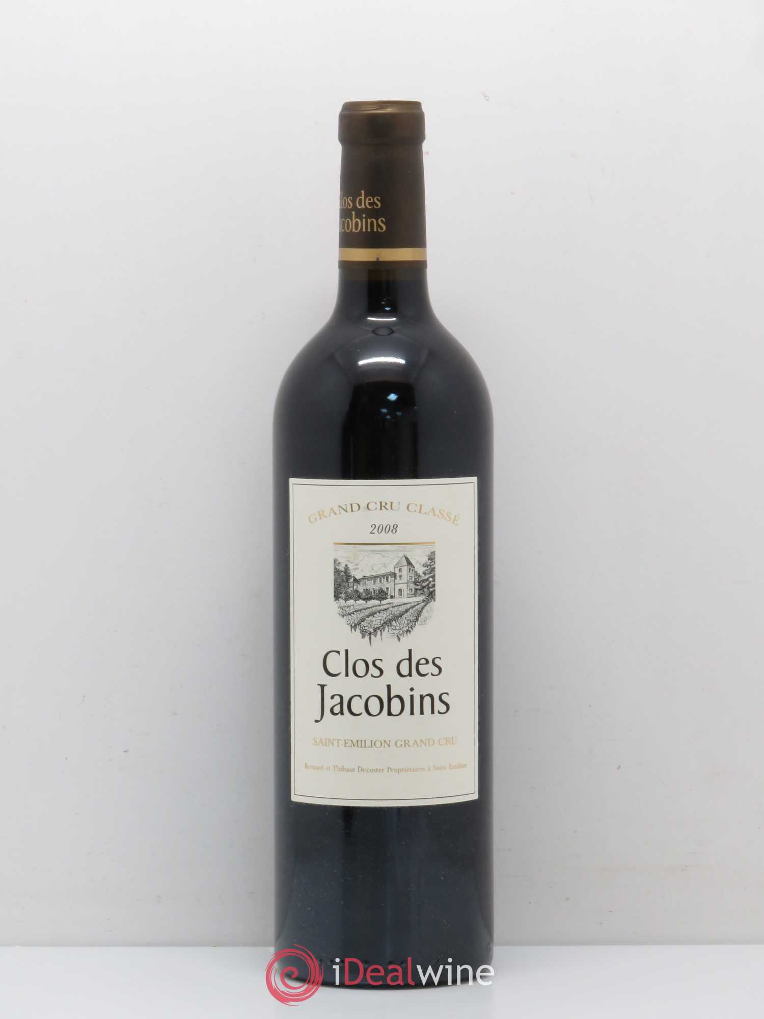 Château Clos des Jacobins Grand Cru Classé 2008 - Lot de 1 bouteille - 0