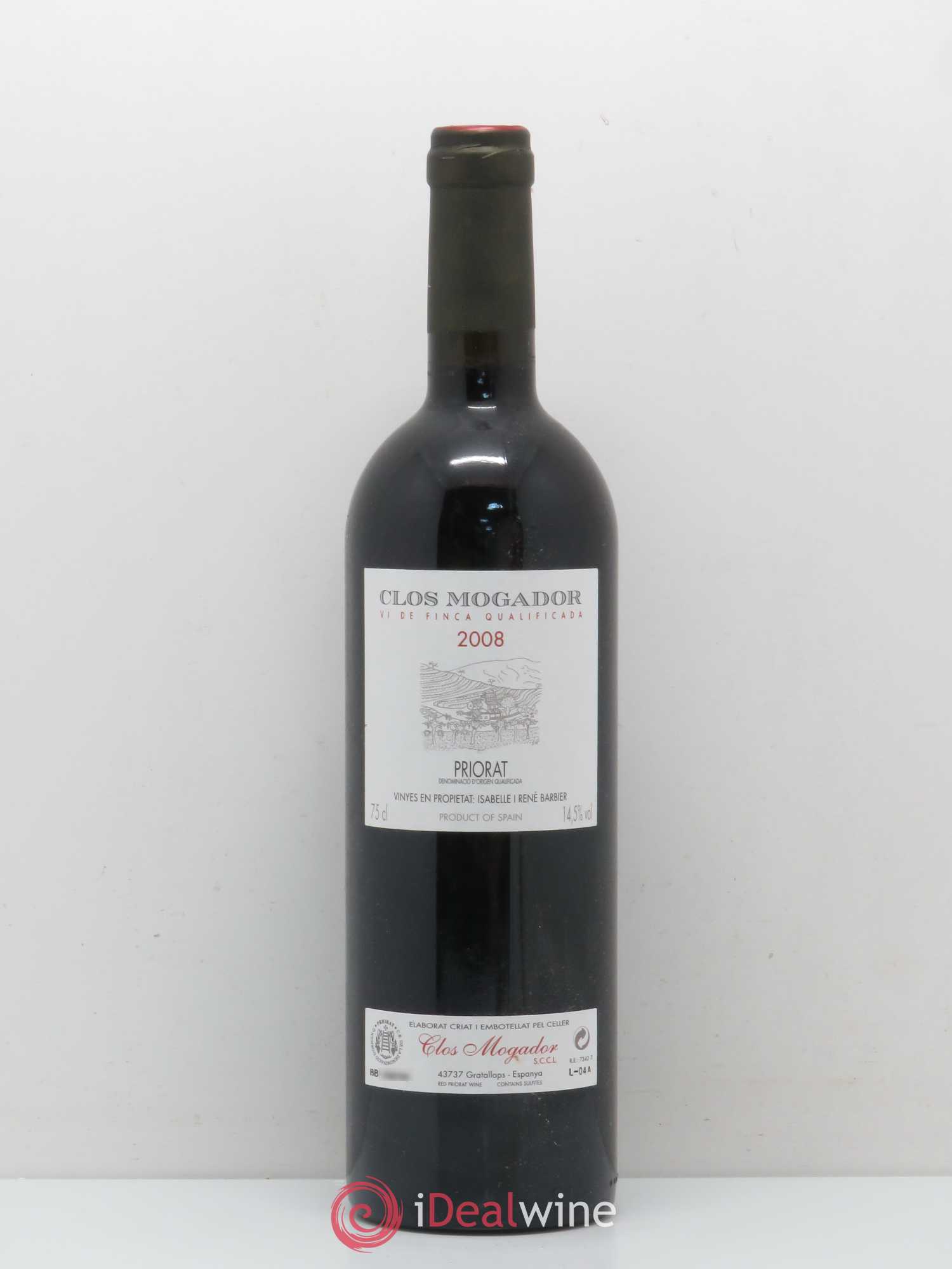 Priorat Clos Mogador DOCA René Barbier 2008 - Posten von 1 Flasche - 0