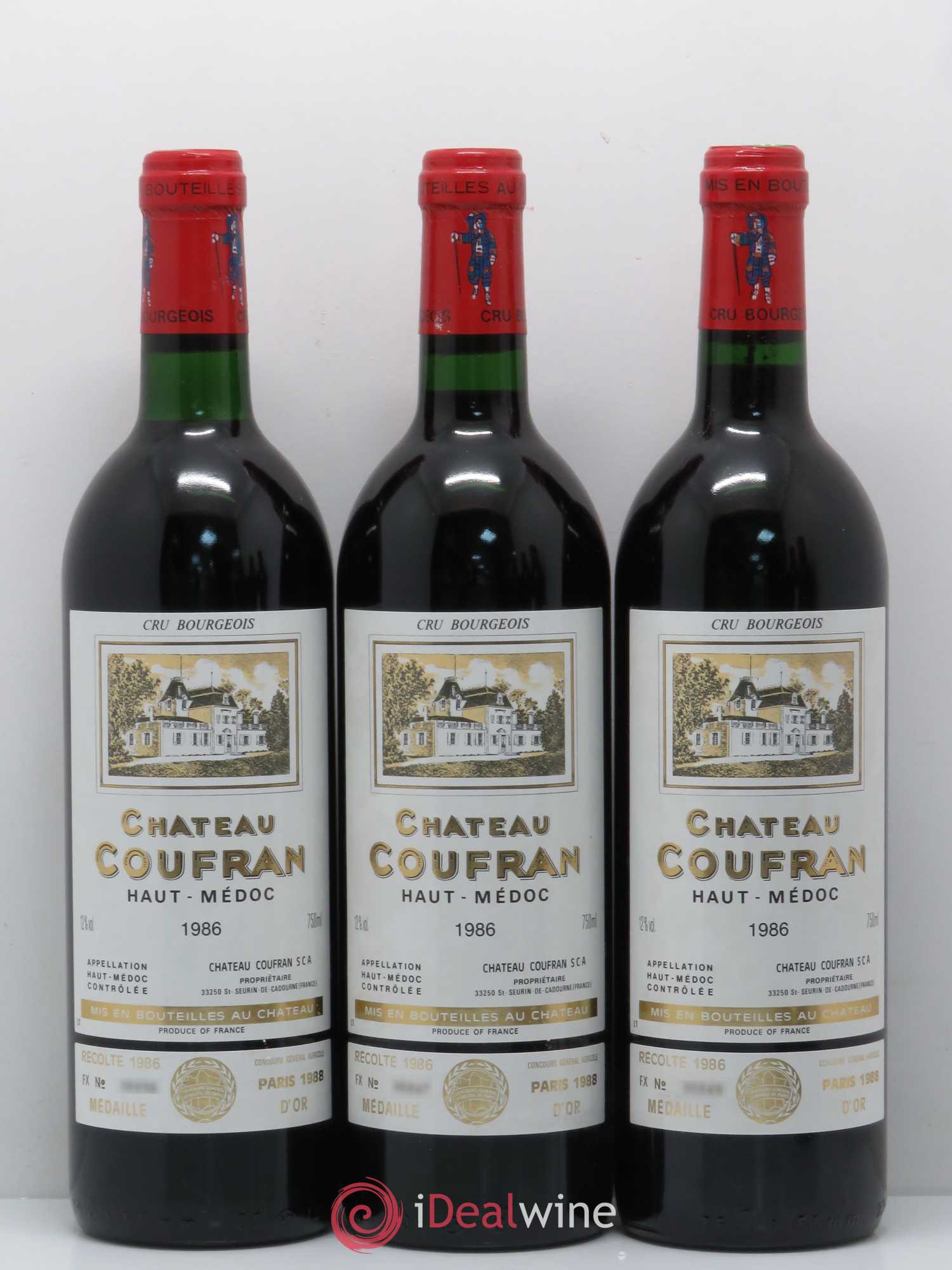 Château Coufran Cru Bourgeois 1986 - Lot de 6 bouteilles - 1