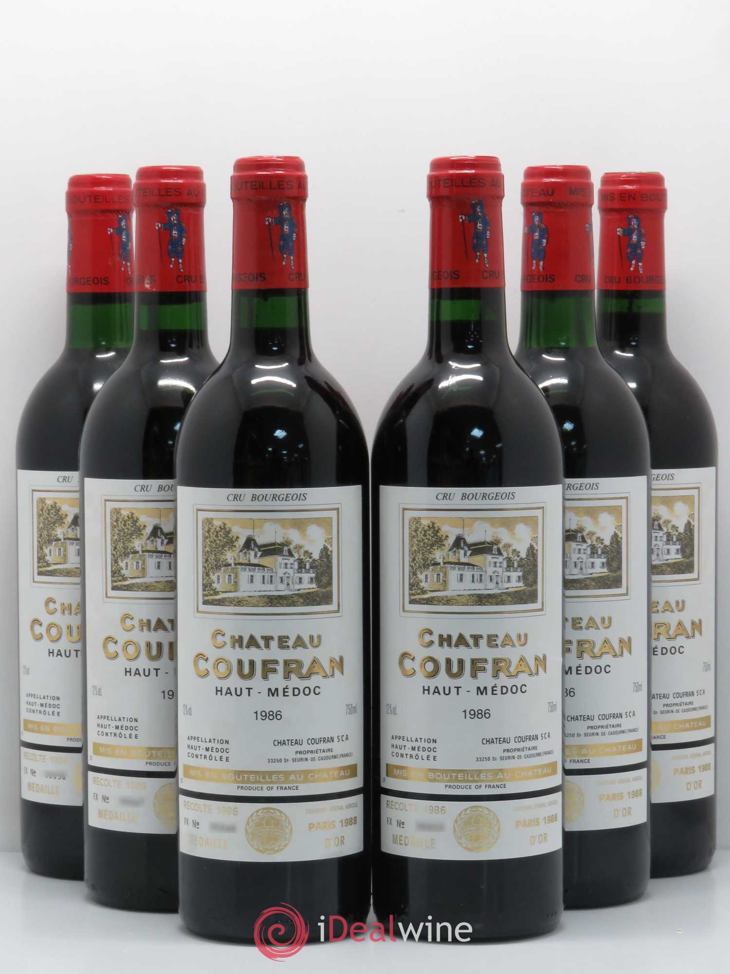 Château Coufran Cru Bourgeois 1986 - Lot de 6 bouteilles - 0