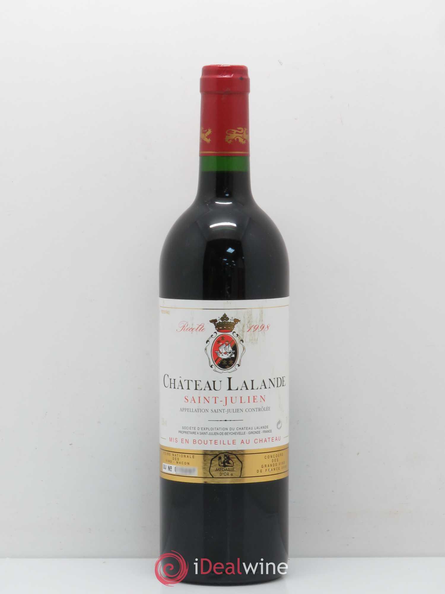 Château Lalande 1998 - Lot de 1 bouteille - 0