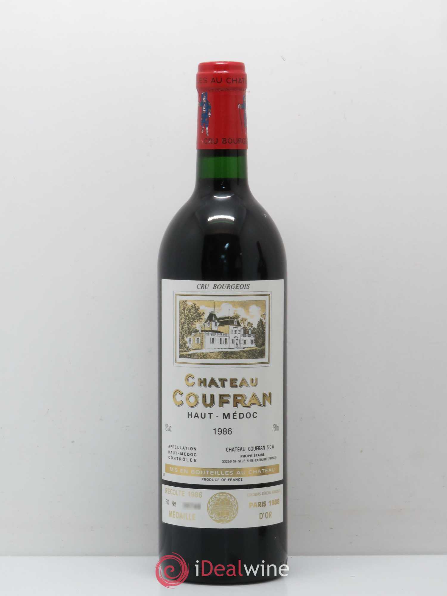 Château Coufran Cru Bourgeois 1986 - Lot de 1 bouteille - 0