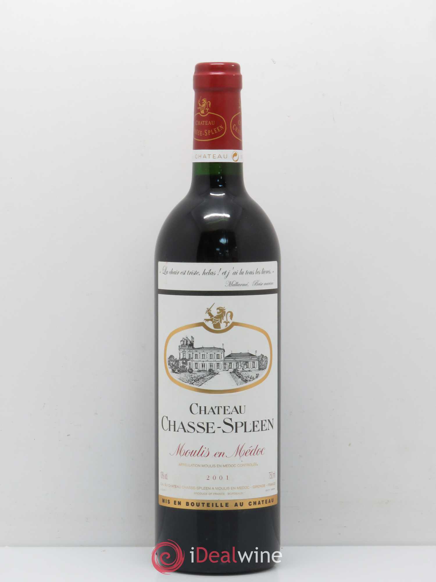 Château Chasse Spleen 2001 - Lot de 1 bouteille - 0