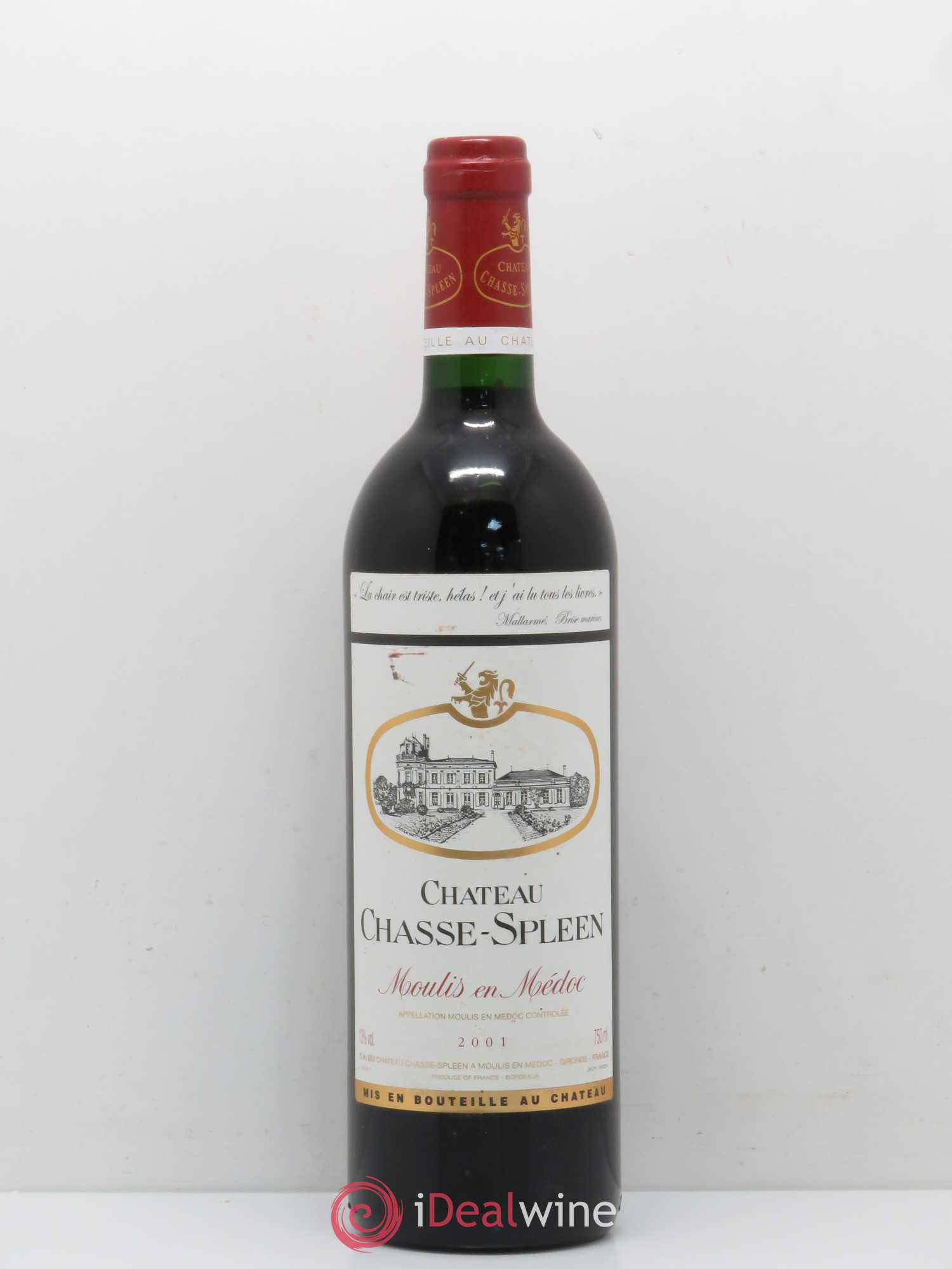 Château Chasse Spleen 2001 - Lot de 1 bouteille - 0