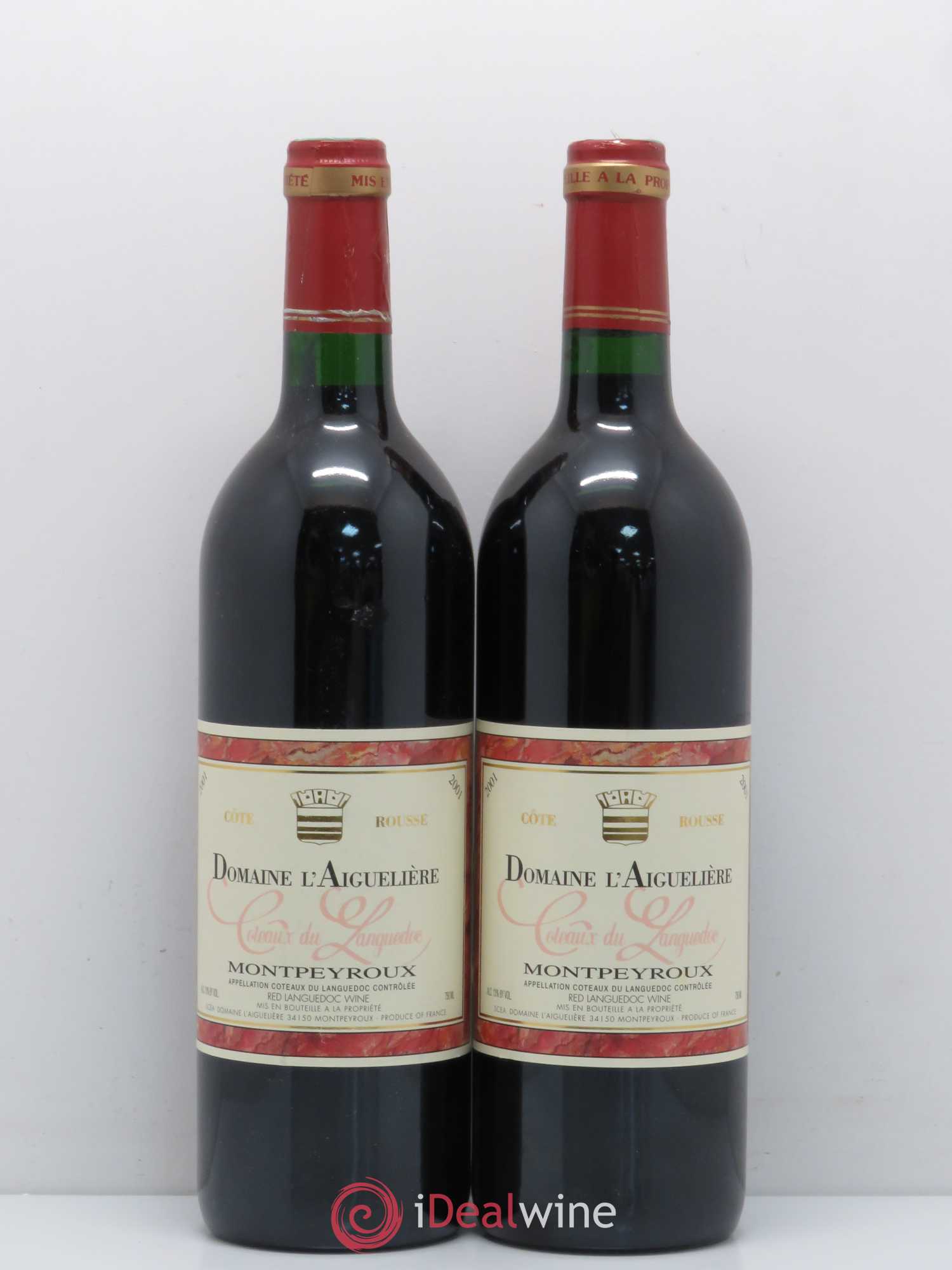 Coteaux du Languedoc Cote rousse Montpeyroux Domaine de l'Aiguelière 2001 - Posten von 2 Flaschen - 0
