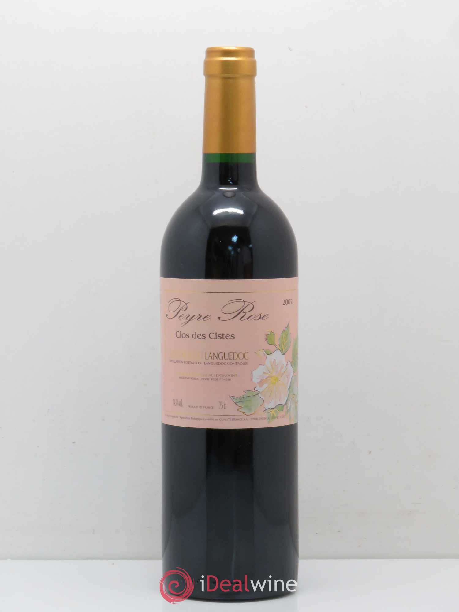 Vin de France (anciennement Coteaux du Languedoc) Domaine Peyre Rose Les Cistes Marlène Soria 2002 - Lot de 1 bouteille - 0
