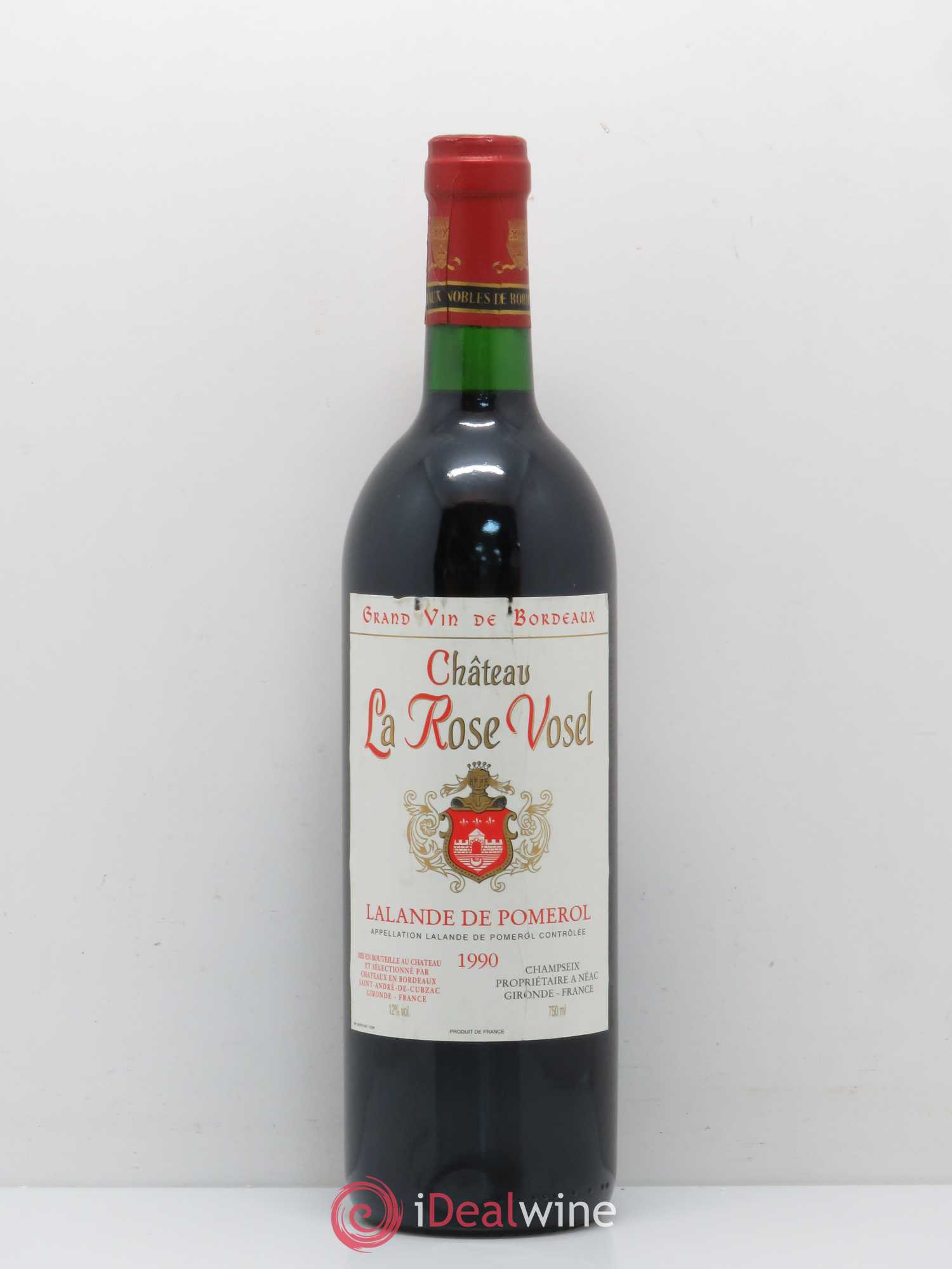 Bordeaux Château La Rose Vosel Lalande De Pomerol 1990 - Posten von 1 Flasche - 0