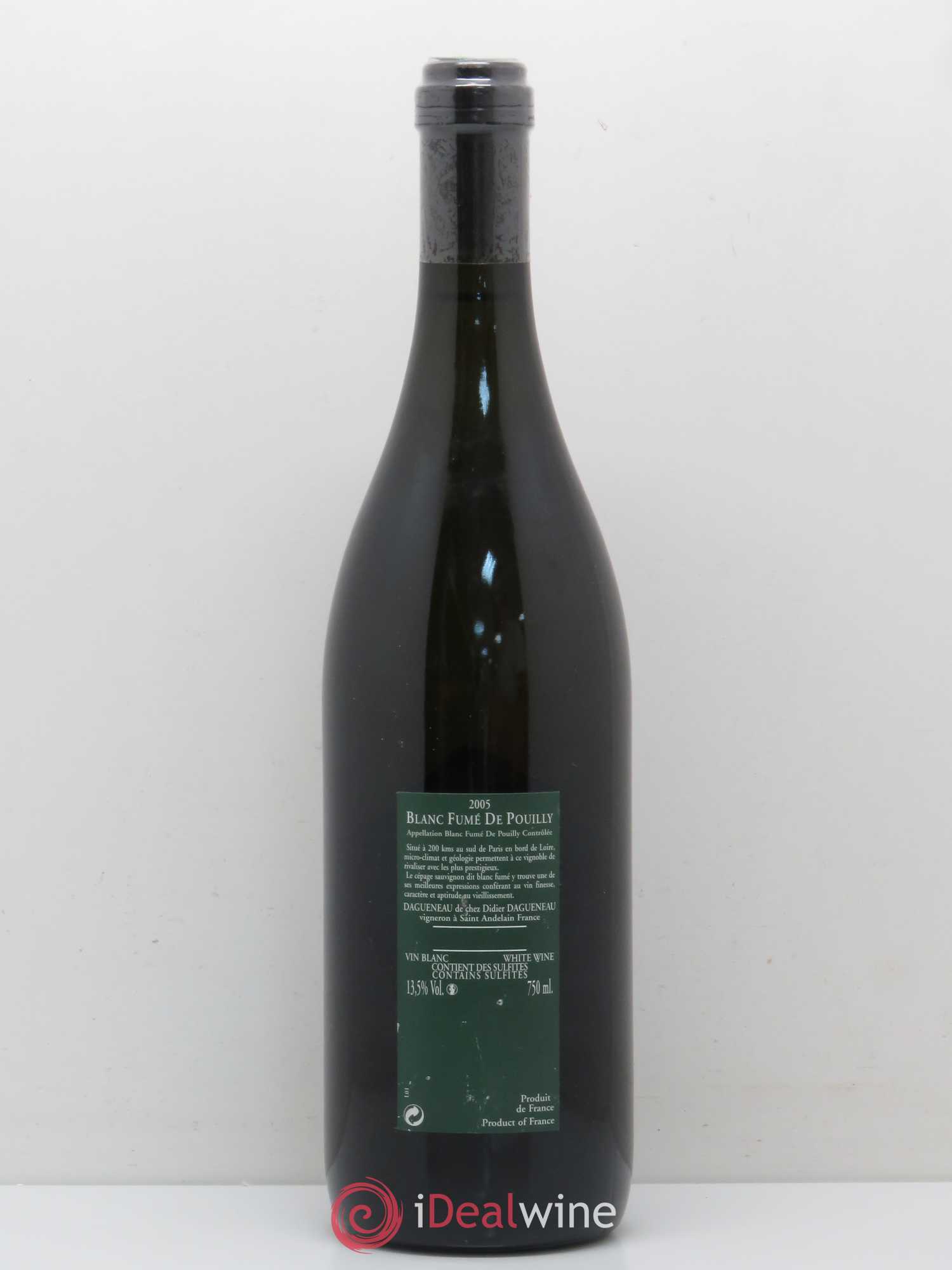 Vin de France (anciennement Pouilly-Fumé) Silex Dagueneau (Domaine Didier - Louis-Benjamin) 2005 - Lot de 1 bouteille - 1