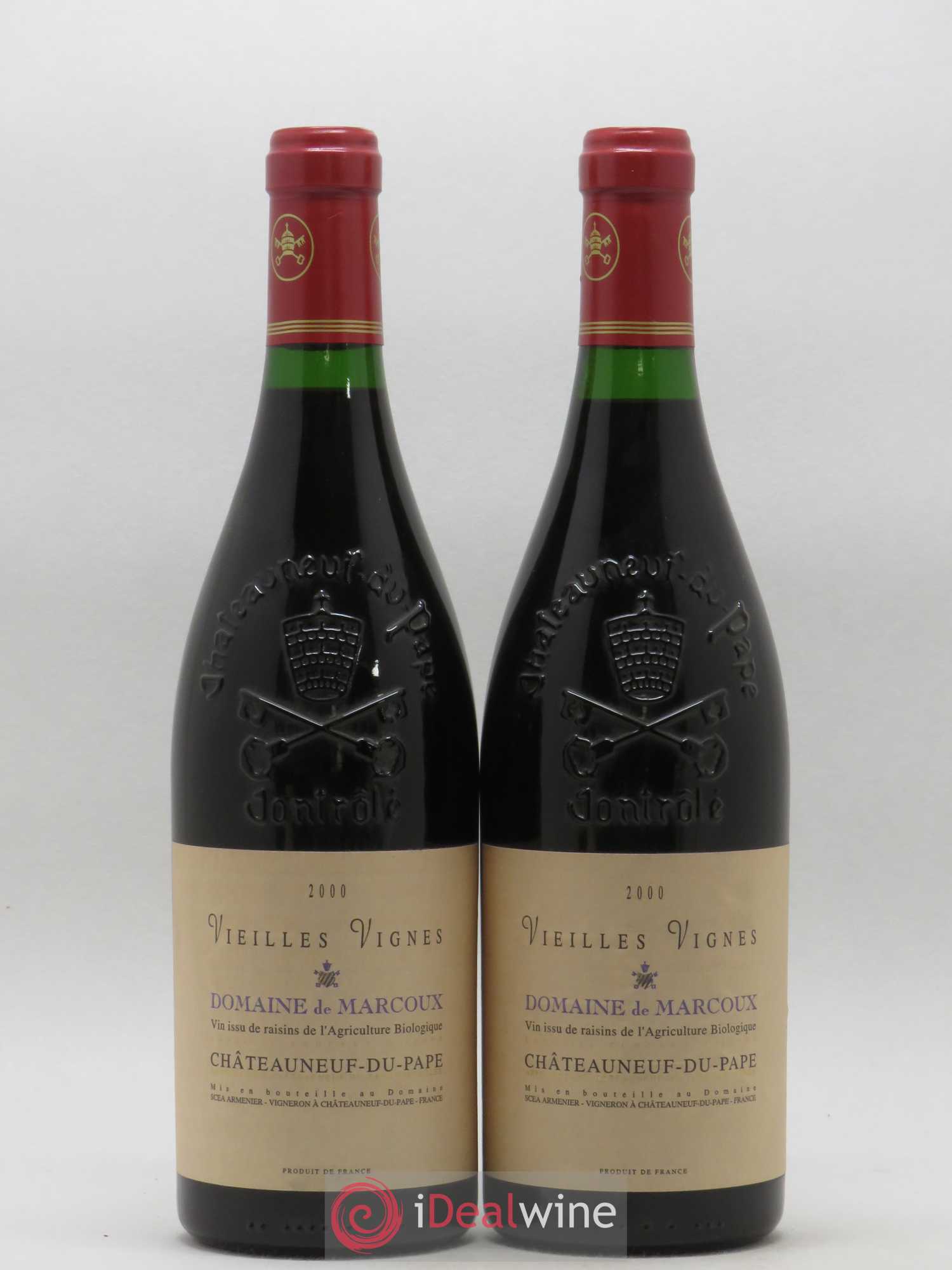 Châteauneuf-du-Pape Vieilles Vignes Marcoux (Domaine de) 2000 - Lot de 2 bouteilles - 0