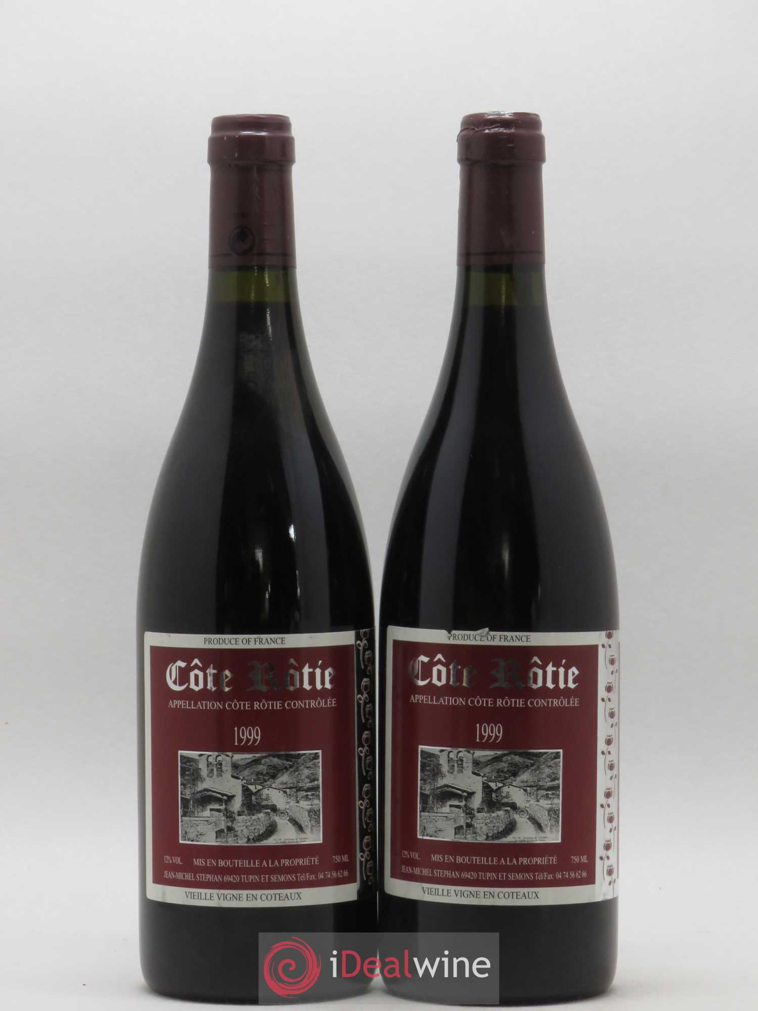 Côte-Rôtie Vieilles Vignes en Coteaux Jean-Michel Stephan 1999 - Lot de 2 bouteilles - 0