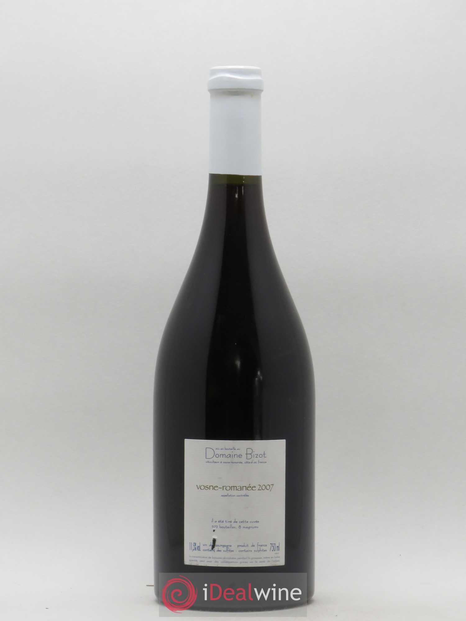Vosne-Romanée Bizot (Domaine) 2007 - Lot de 1 bouteille - 1
