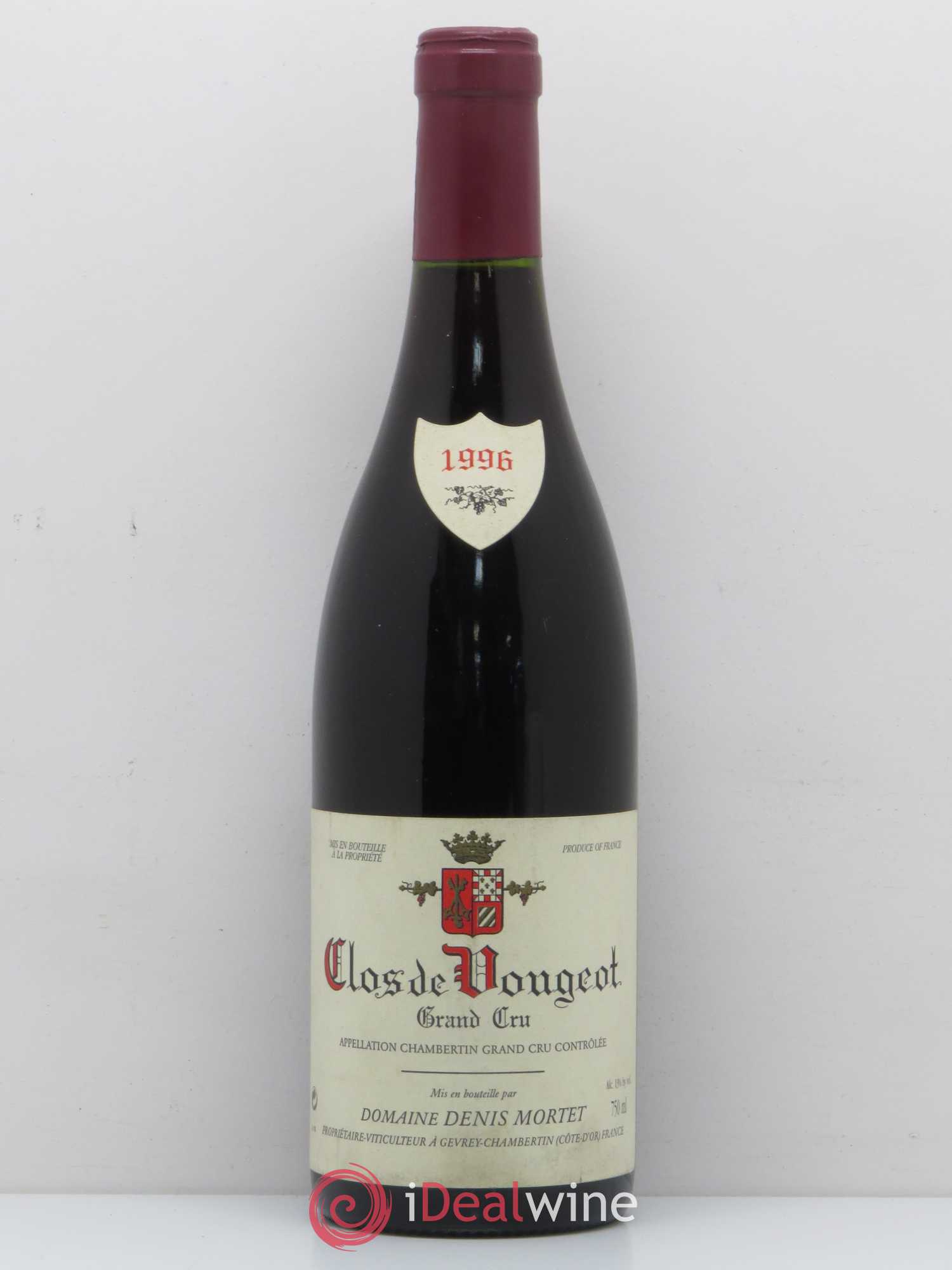 Clos de Vougeot Grand Cru Denis Mortet (Domaine) 1996 - Lot de 1 bouteille - 0
