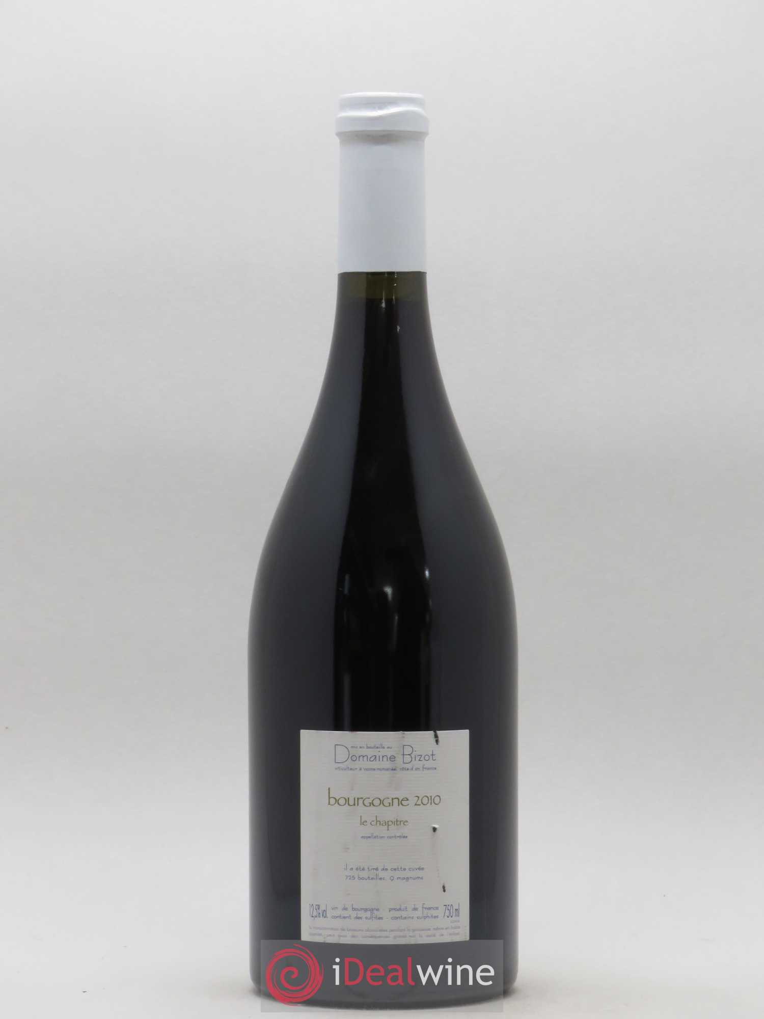 Bourgogne Le Chapitre Bizot (Domaine) 2010 - Lot de 1 bouteille - 1