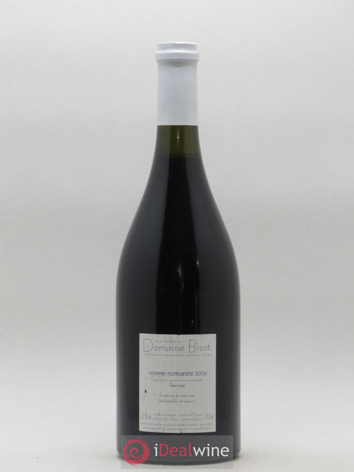 Vosne-Romanée Les Réas Bizot (Domaine) 2006 - Lot de 1 bouteille - 1