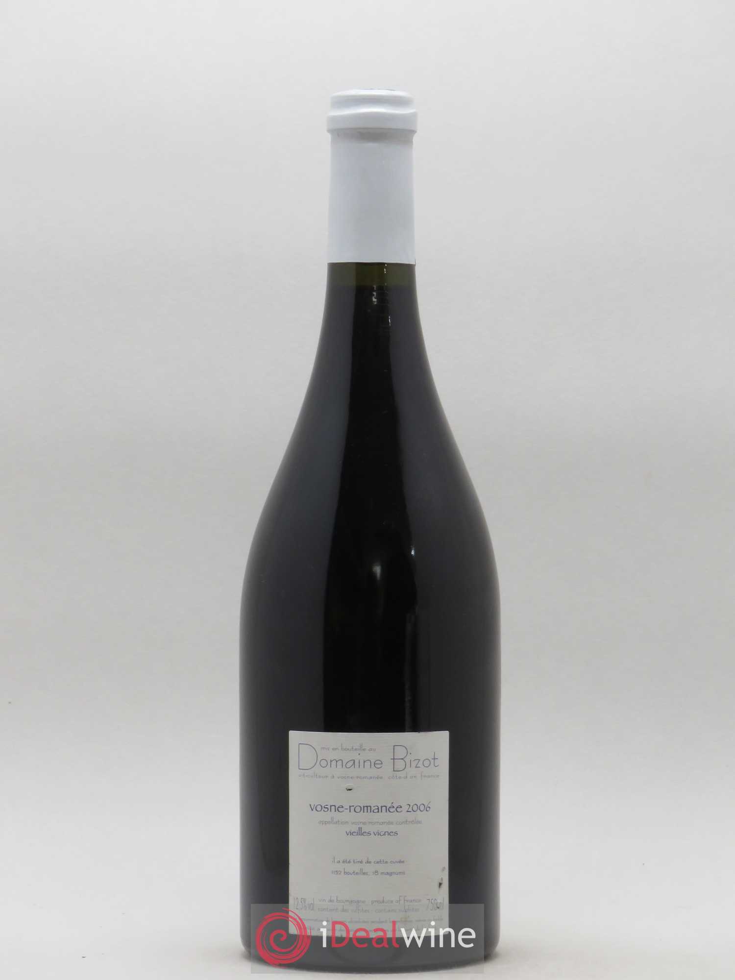Vosne-Romanée Vieilles Vignes Bizot (Domaine) 2006 - Lot de 1 bouteille - 1