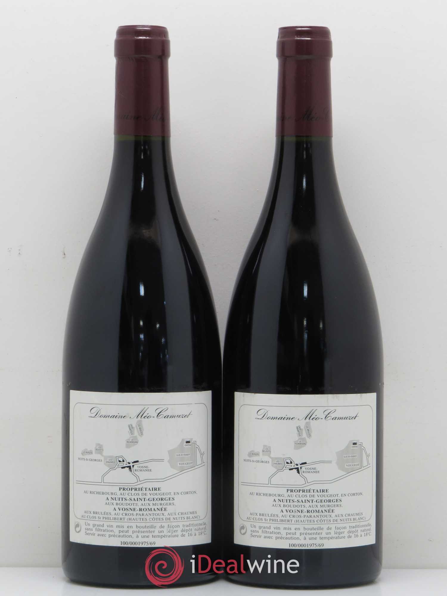 Corton Grand Cru Clos Rognet Méo-Camuzet (Domaine) 1996 - Lot de 2 bouteilles - 1