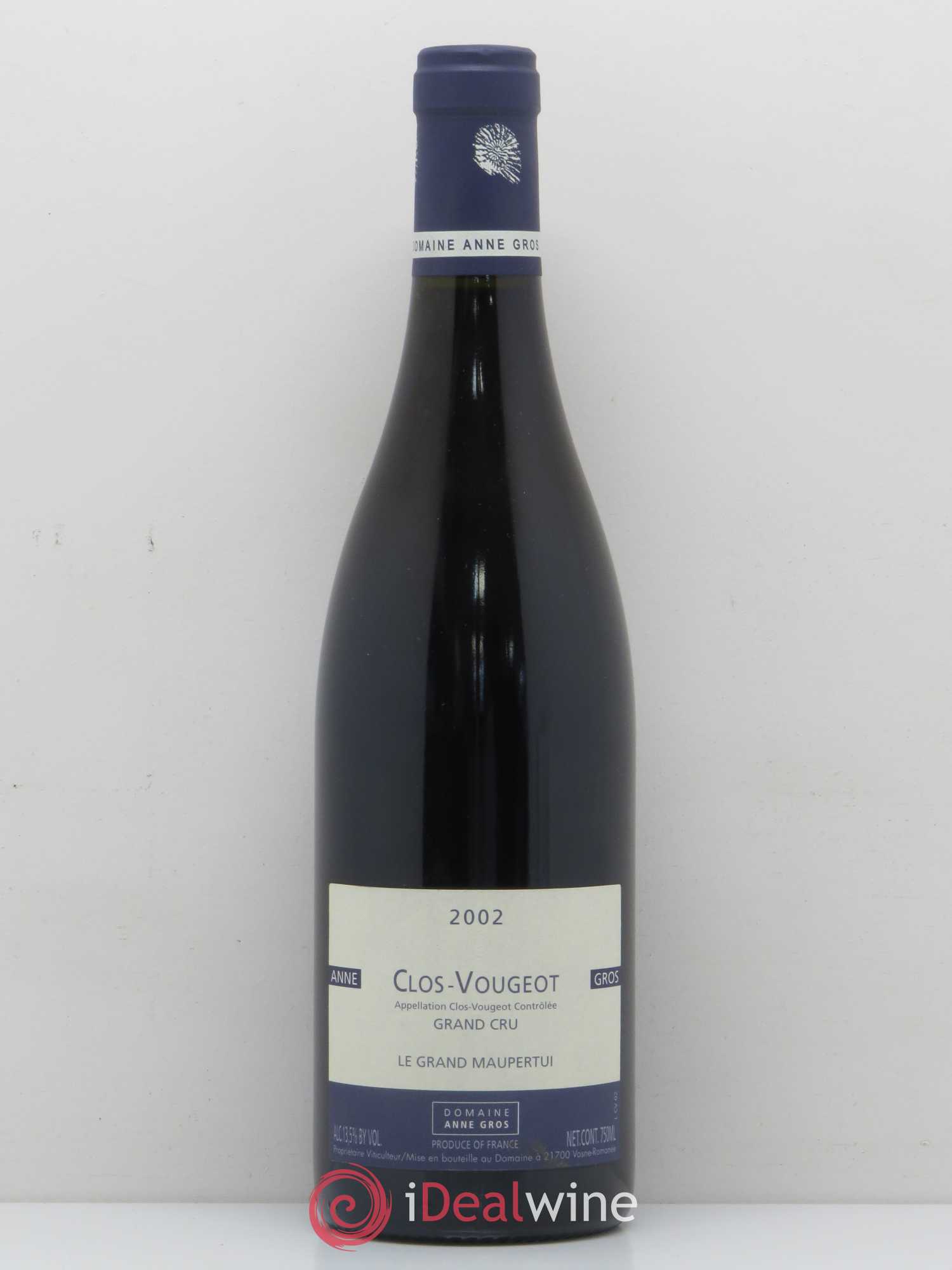 Clos de Vougeot Grand Cru Anne Gros Le Grand Maupertui 2002 - Lot de 1 bouteille - 0