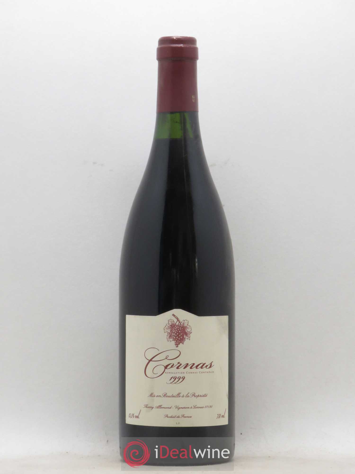 Cornas Cuvée sans soufre Thierry Allemand 1999 - Lot de 1 bouteille - 0