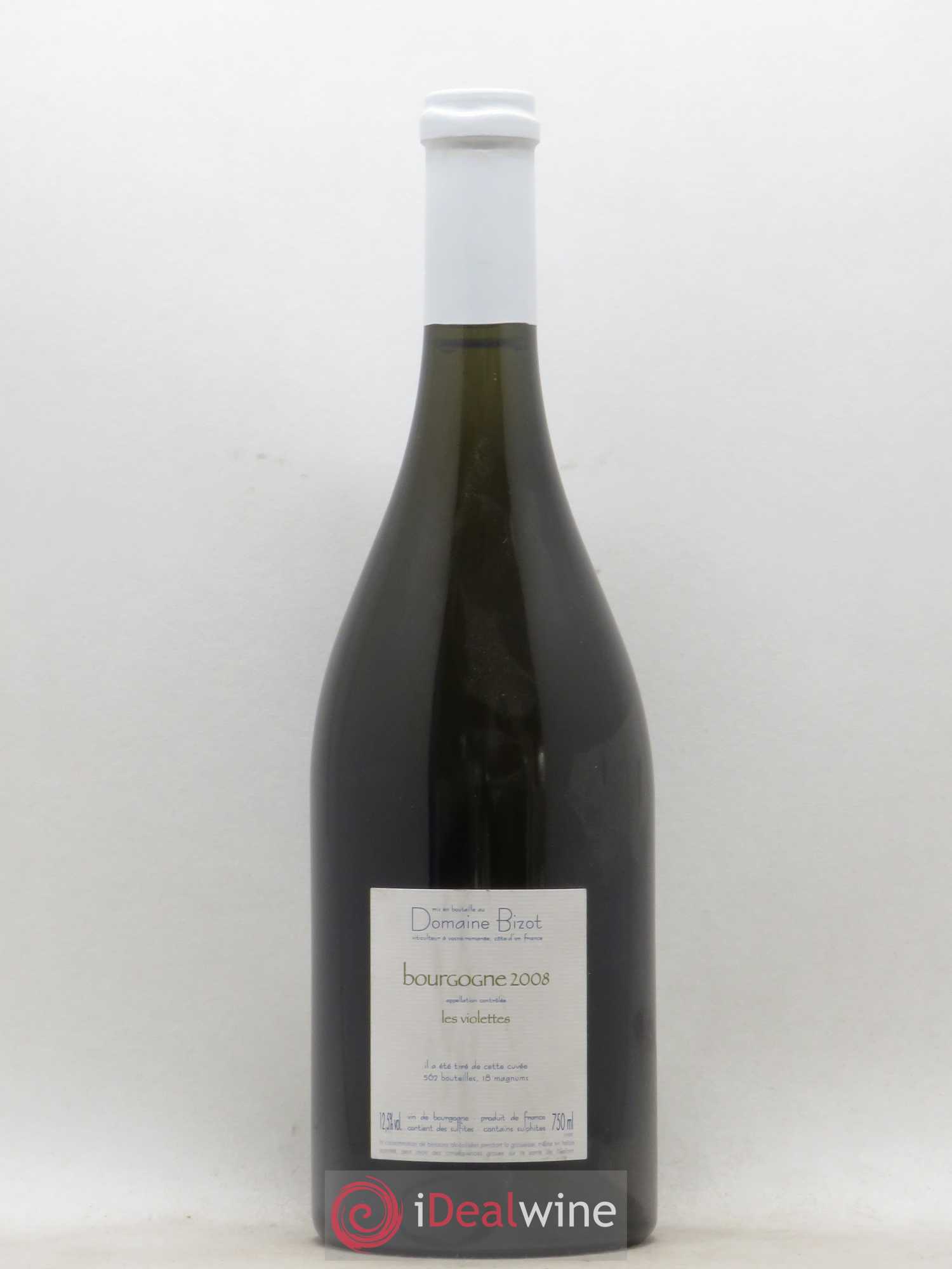 Bourgogne Les Violettes Bizot (Domaine) 2008 - Lot de 1 bouteille - 1