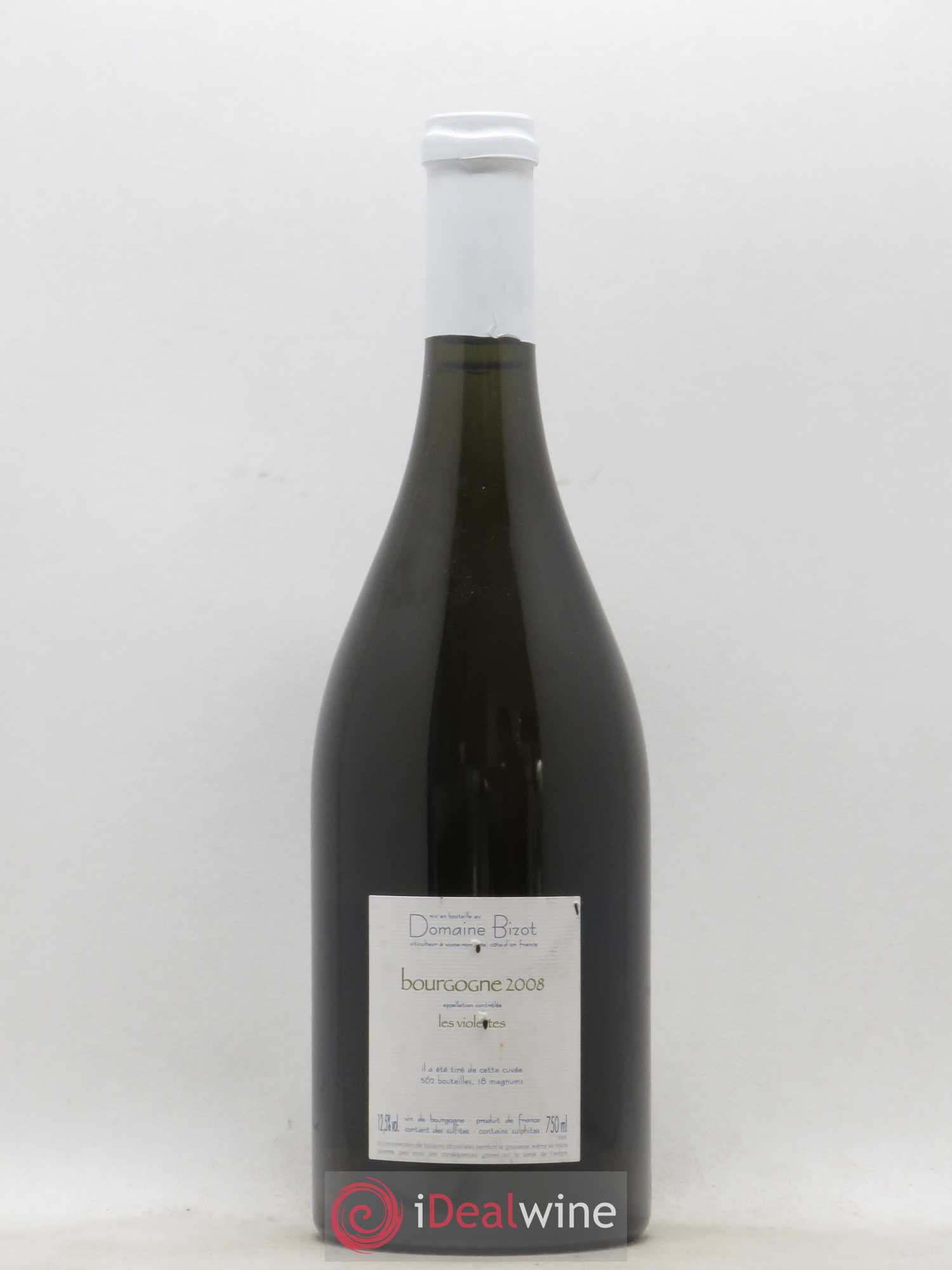 Bourgogne Les Violettes Bizot (Domaine) 2008 - Lot de 1 bouteille - 1