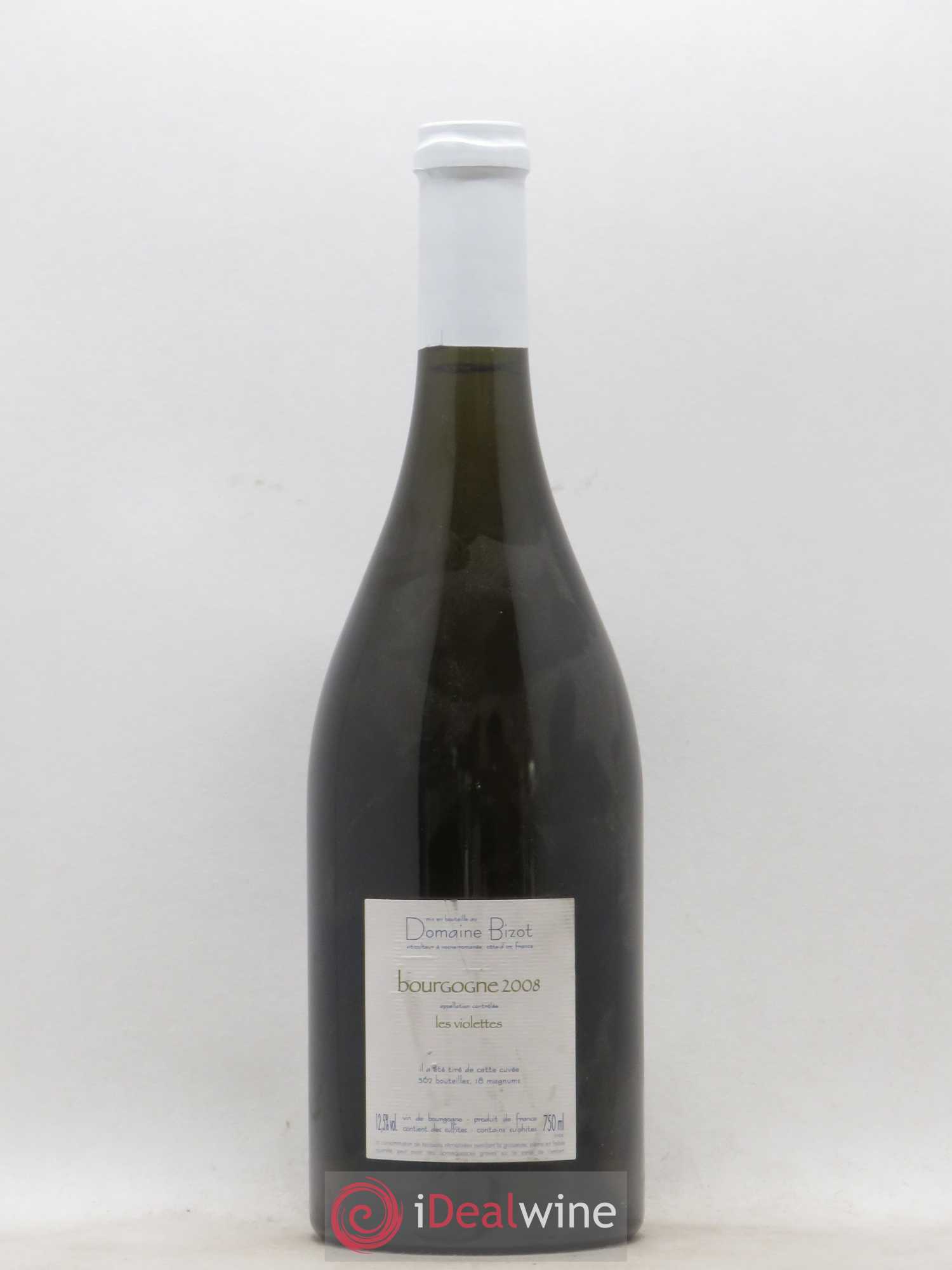 Bourgogne Les Violettes Bizot (Domaine) 2008 - Lot de 1 bouteille - 1