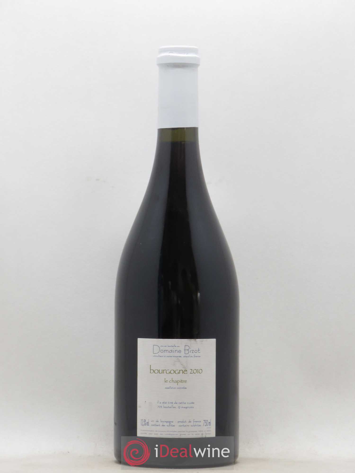 Bourgogne Le Chapitre Bizot (Domaine) 2010 - Lot de 1 bouteille - 1
