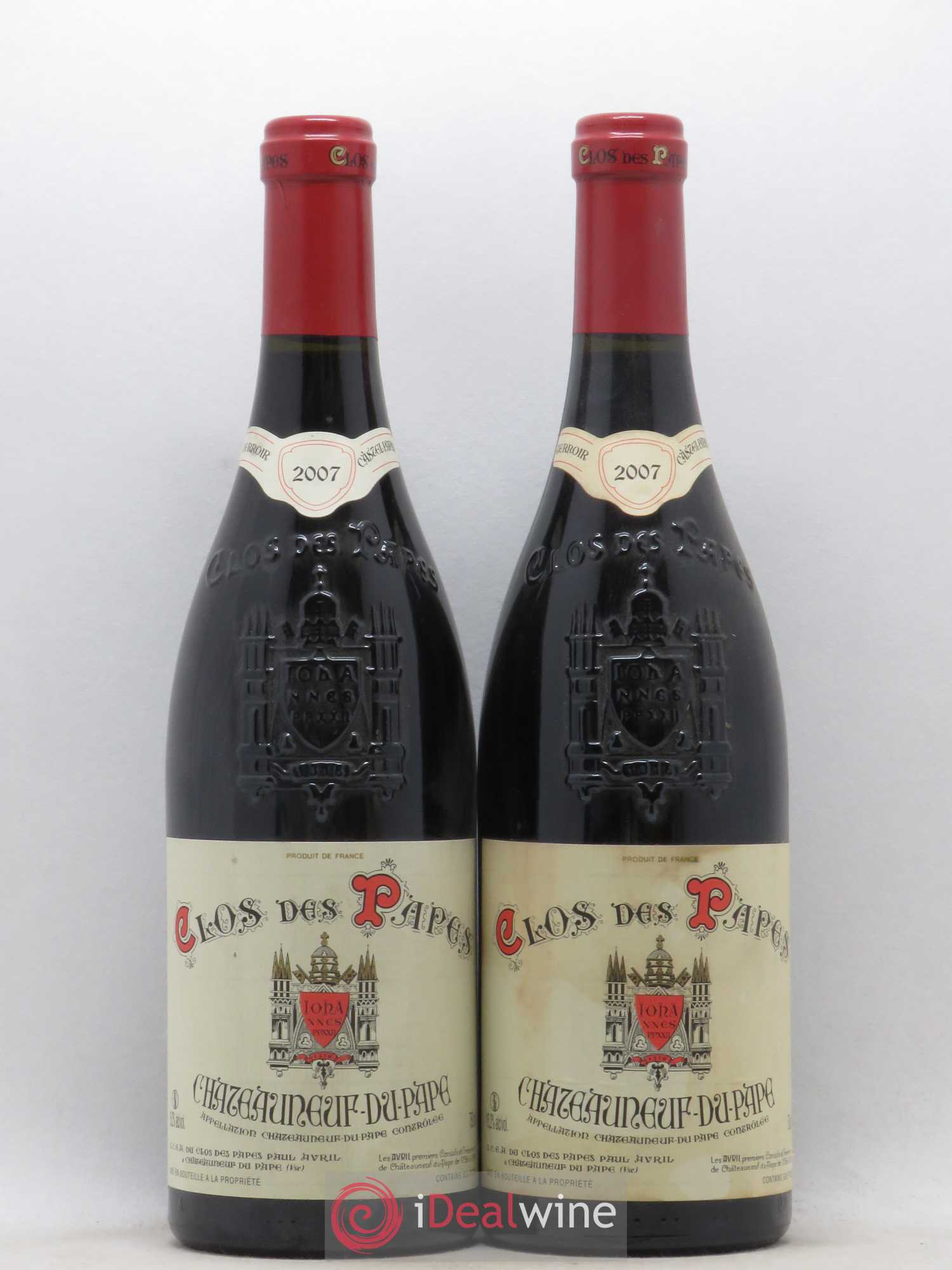 Châteauneuf-du-Pape Clos des Papes - Paul Avril 2007 - Lot de 2 bouteilles - 0