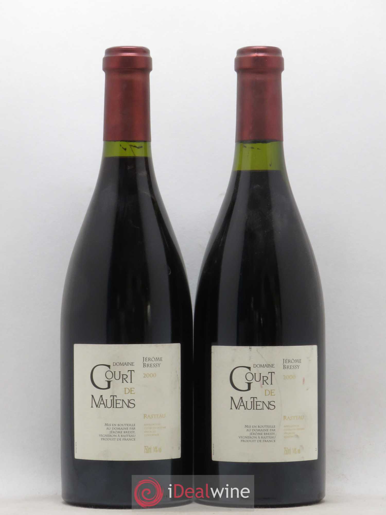 Rasteau Domaine Gourt de Mautens - Jérôme Bressy 2000 - Lot de 2 bouteilles - 0