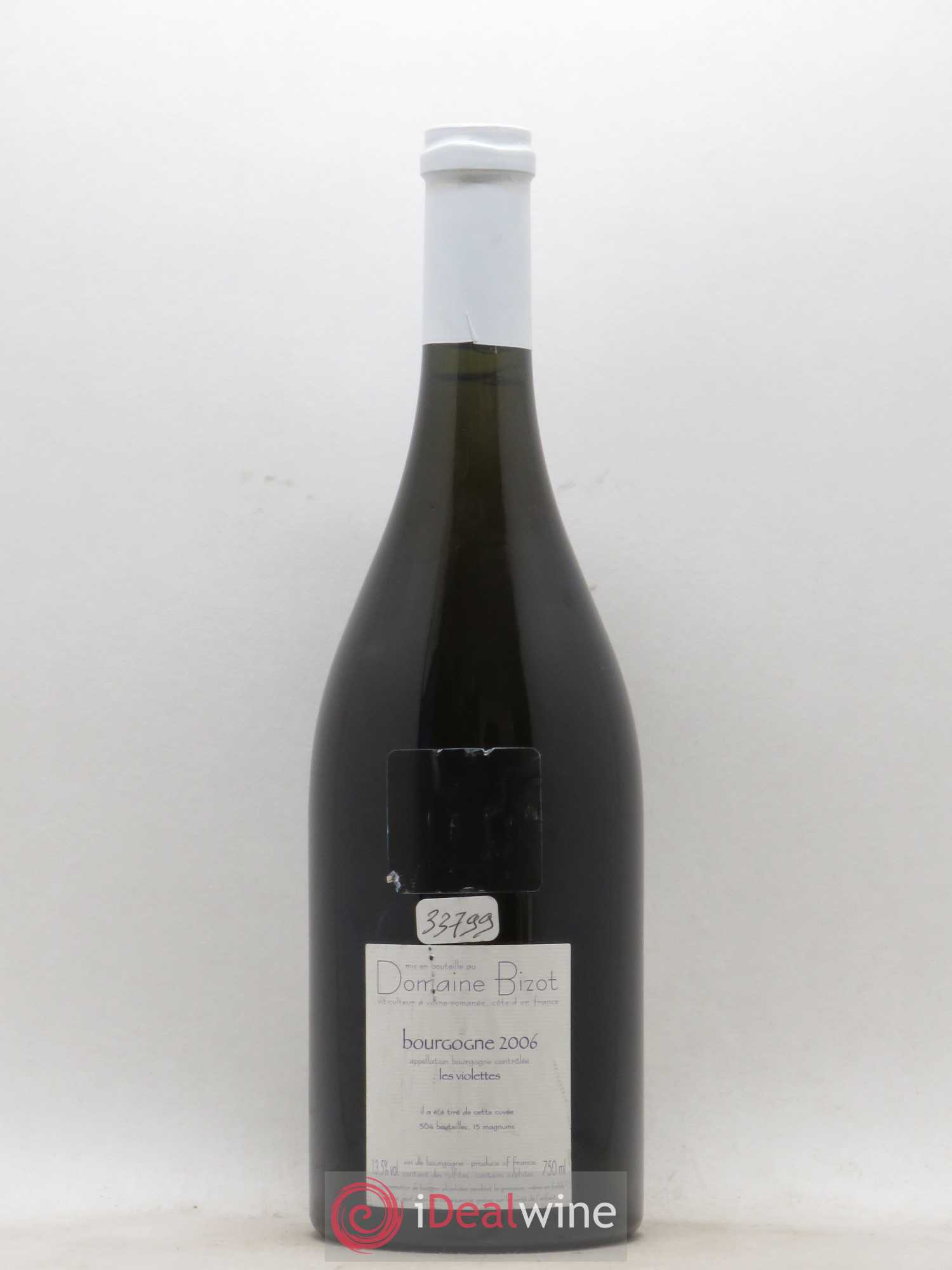 Bourgogne Les Violettes Bizot (Domaine) 2006 - Lot de 1 bouteille - 1